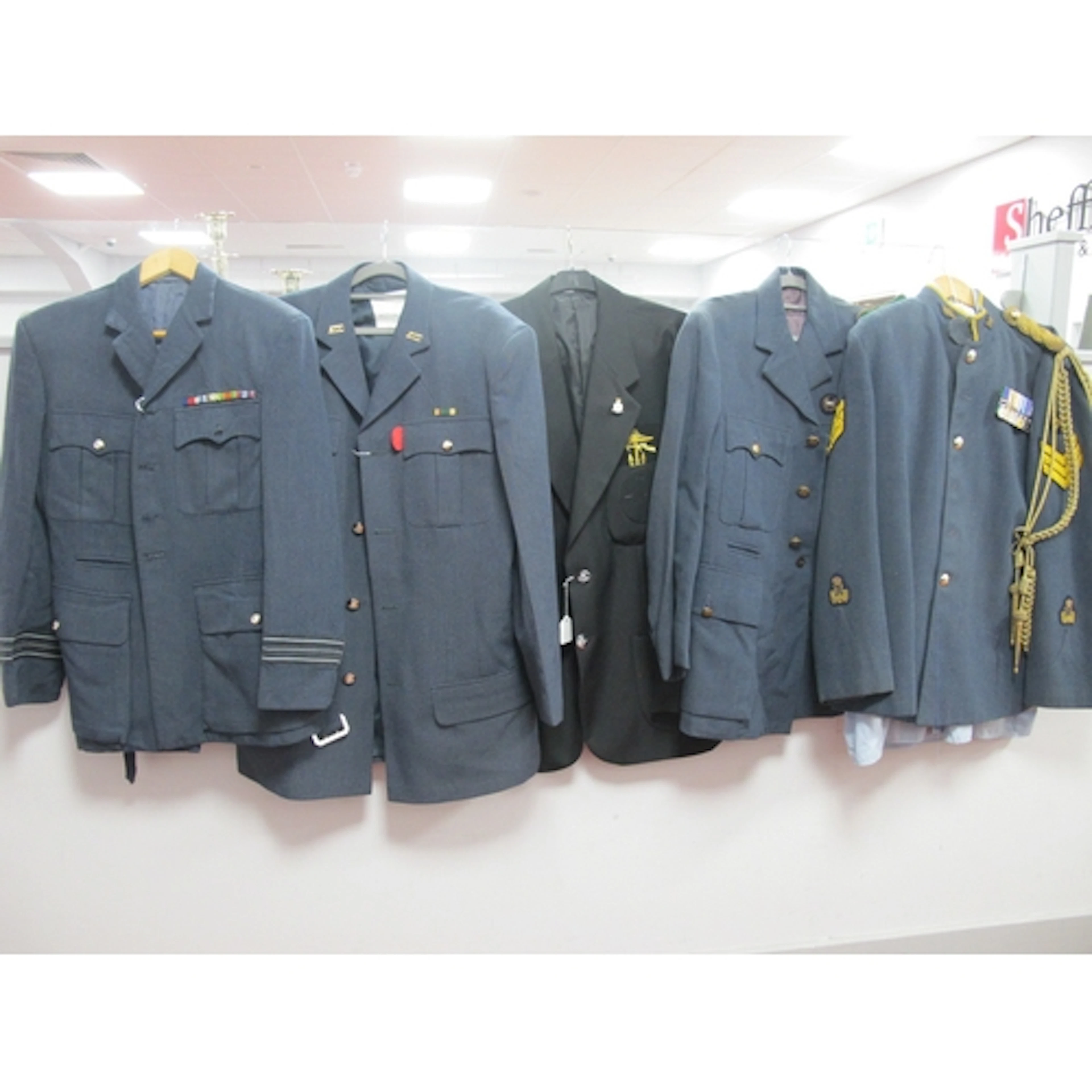 RAF Uniform Items comprising ceremonial bandsman jacket, tro...