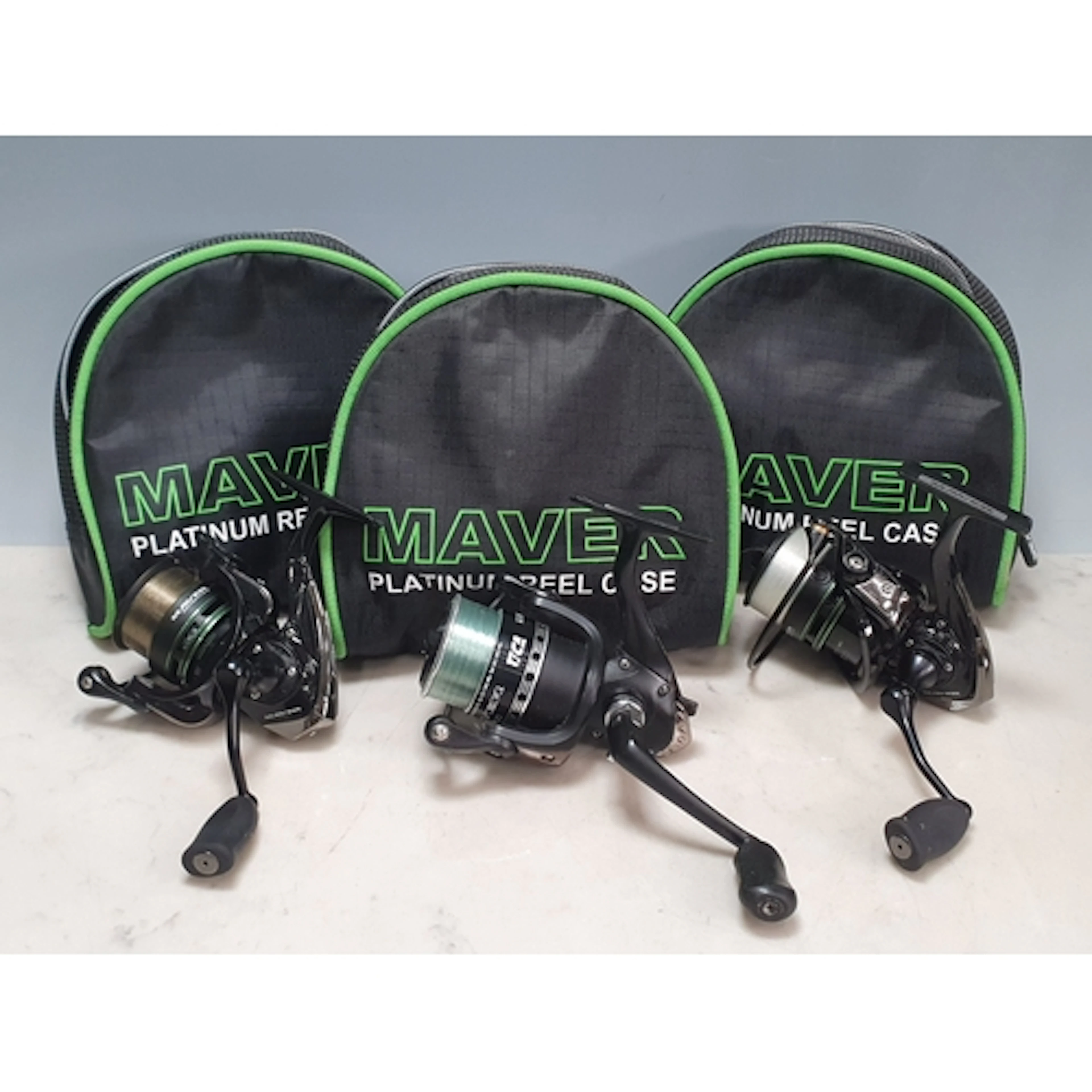 A Maver LZ2000 Tica Match Fishing Reel, and two Maver Commer...