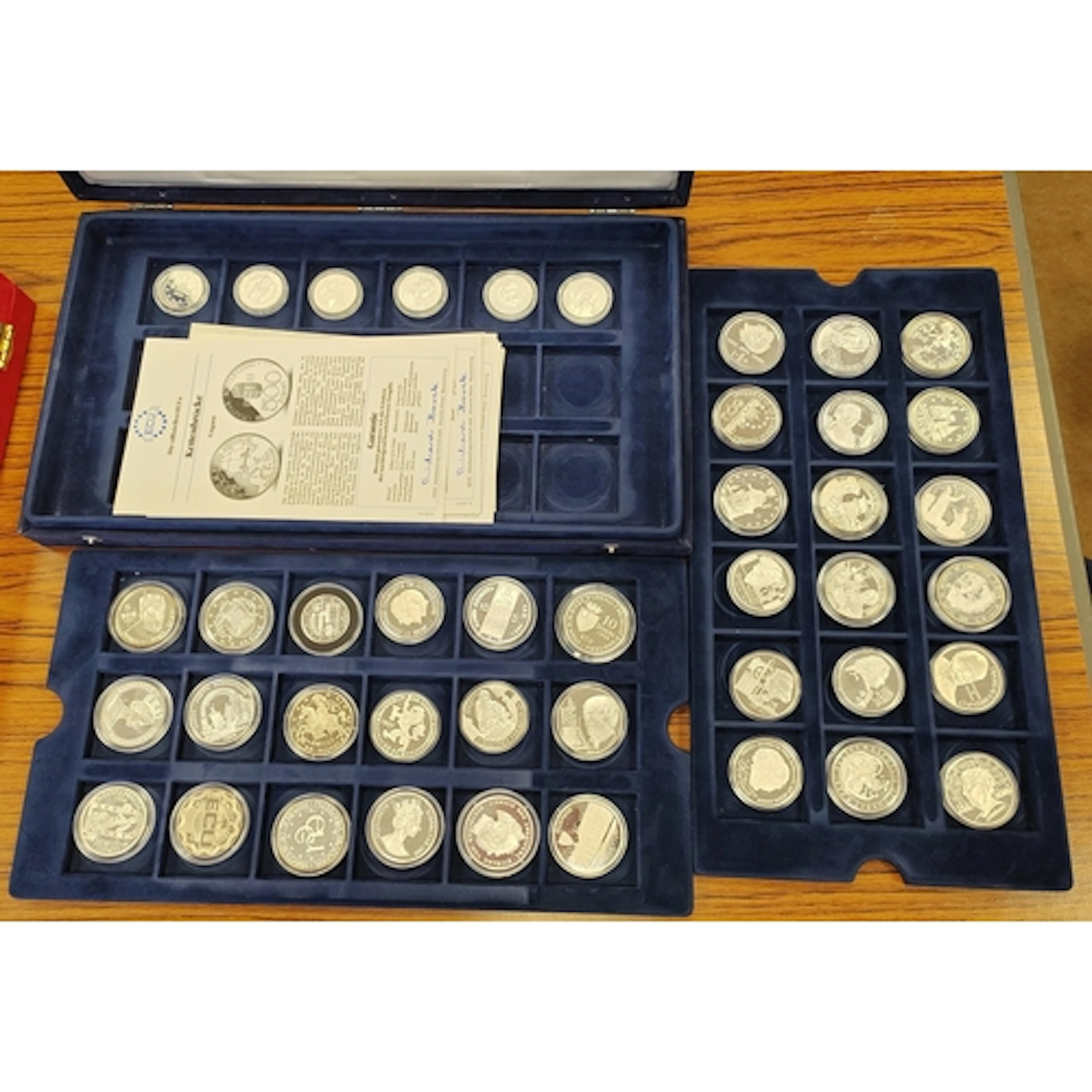 ECU European Currency Unit silver proof set FDC, consist of ...