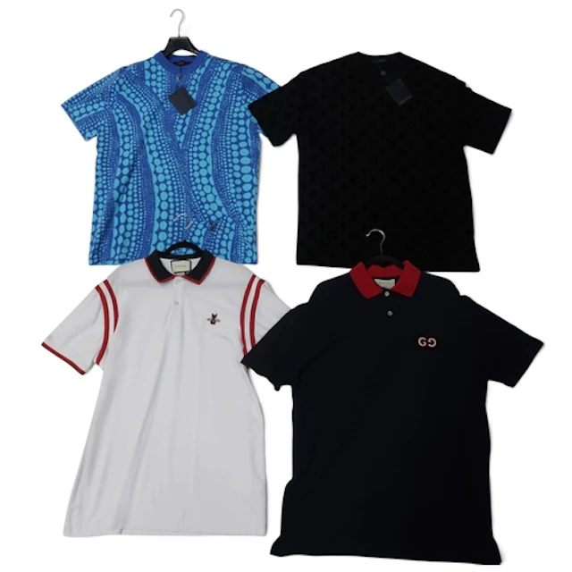 A Louis Vuitton x Yayoi Kusama knitted t-shirt, a velvet mon...