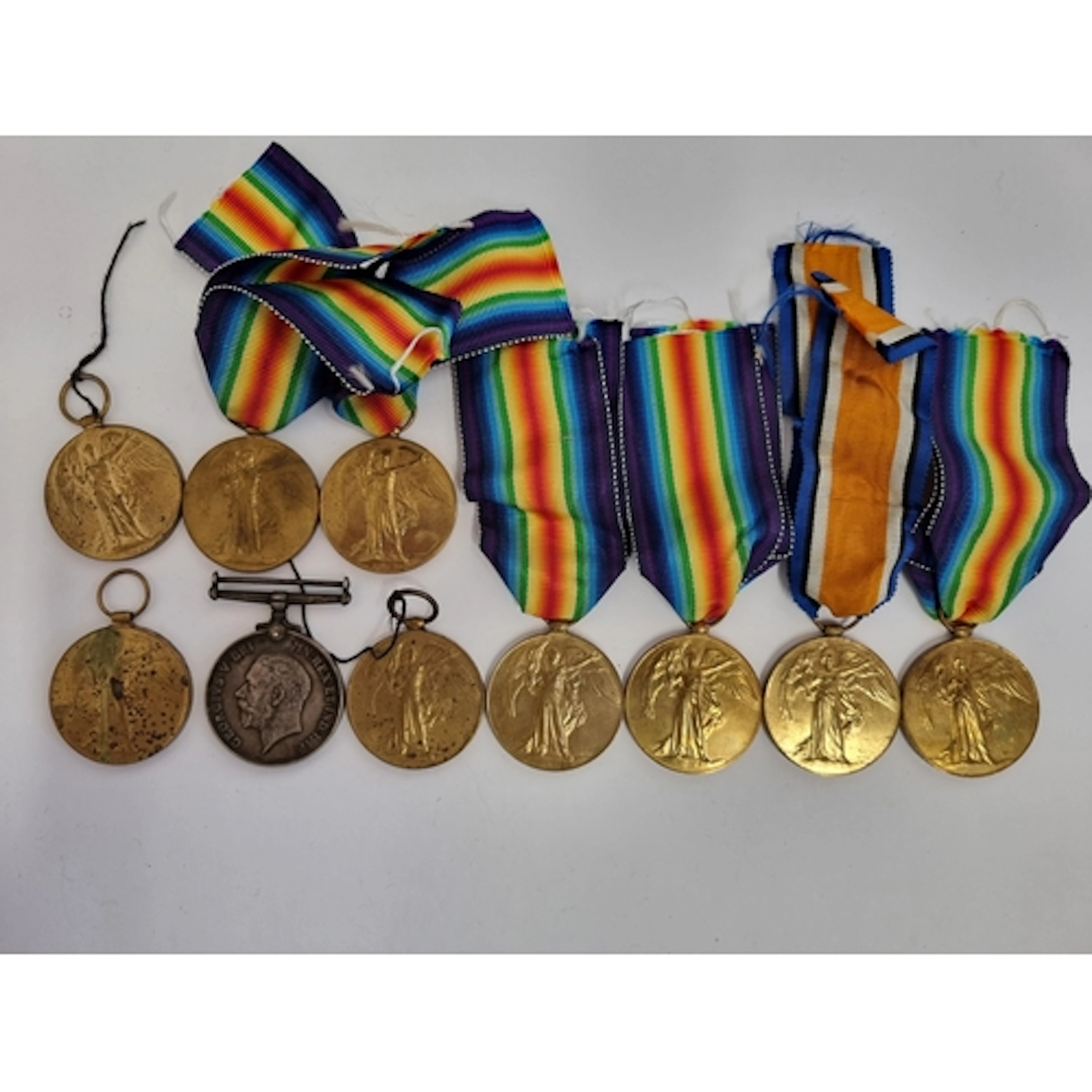 Nine WWI Victory Medals to 46531 Pte. G. Girling, Leicester ...