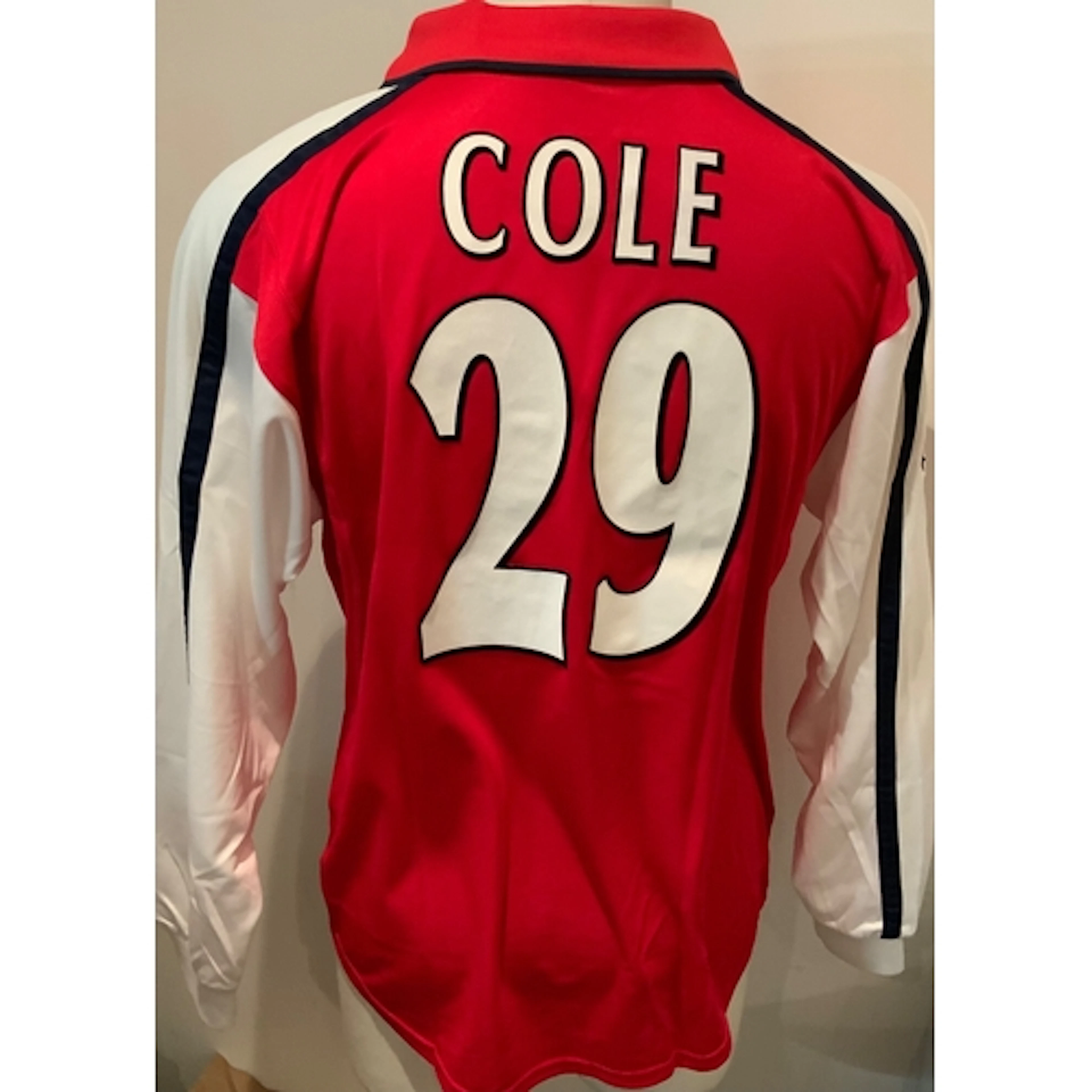 Arsenal Ashley Cole Match Worn Football Shirt: Red home long...
