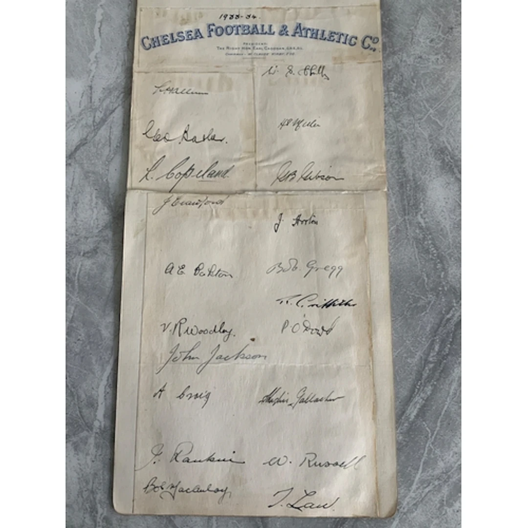1933 - 1934 Chelsea Football Team Autographs: 20 signatures ...