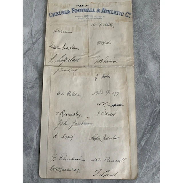 1933 - 1934 Chelsea Football Team Autographs: 20 signatures ...