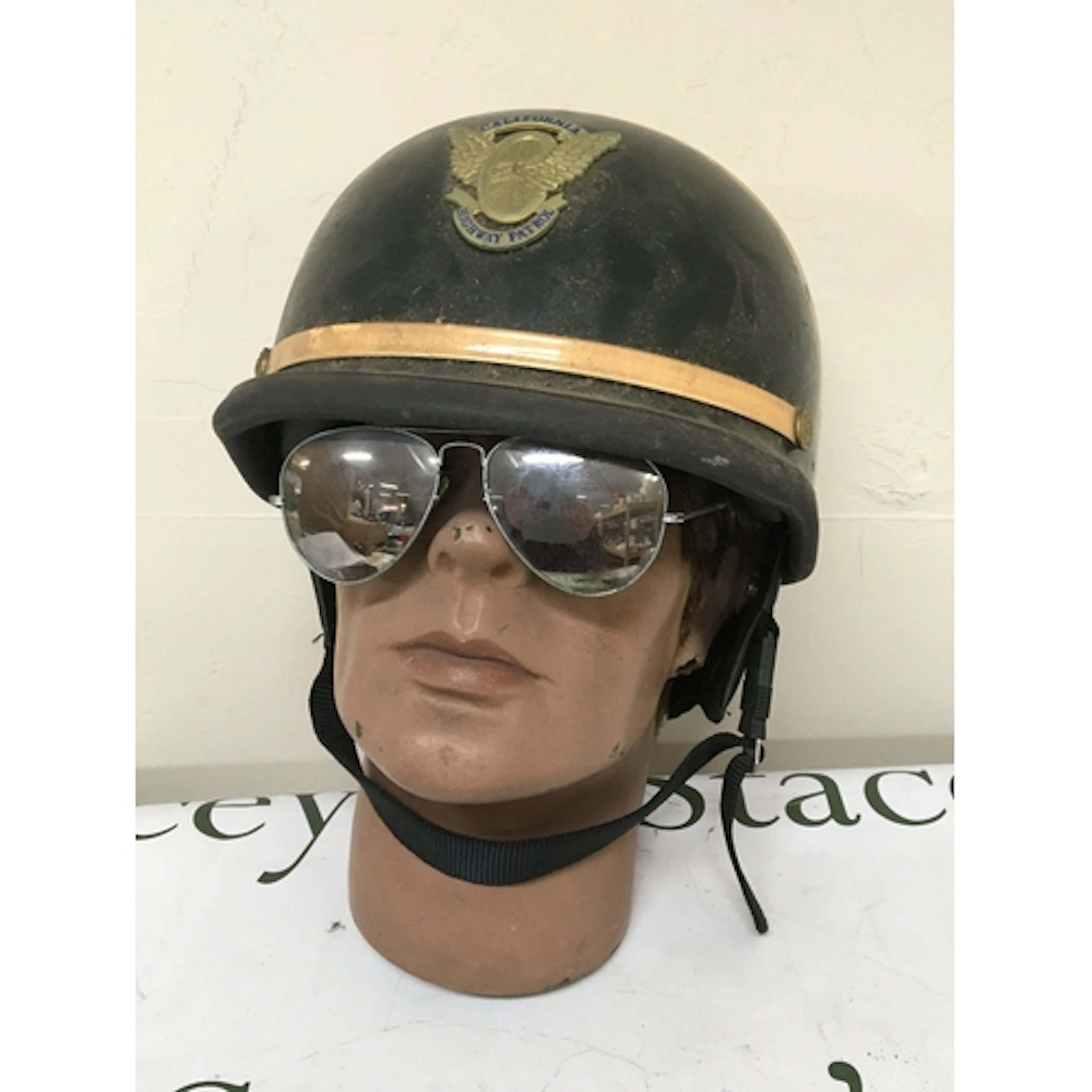 A Genuine Vintage American Californian Police Motorcycle hel...