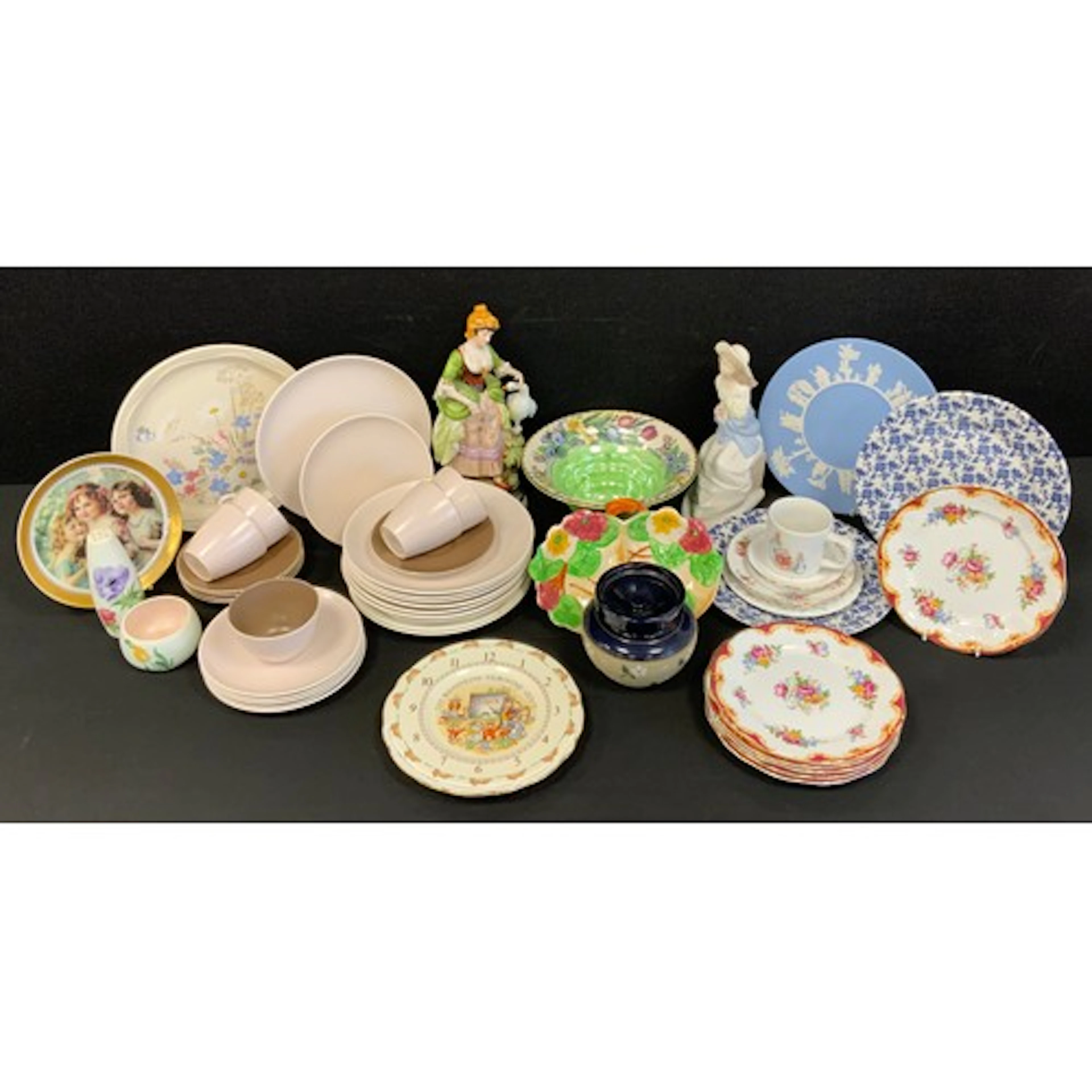 Ceramics - a Poole cream and brown tea service for four, com...