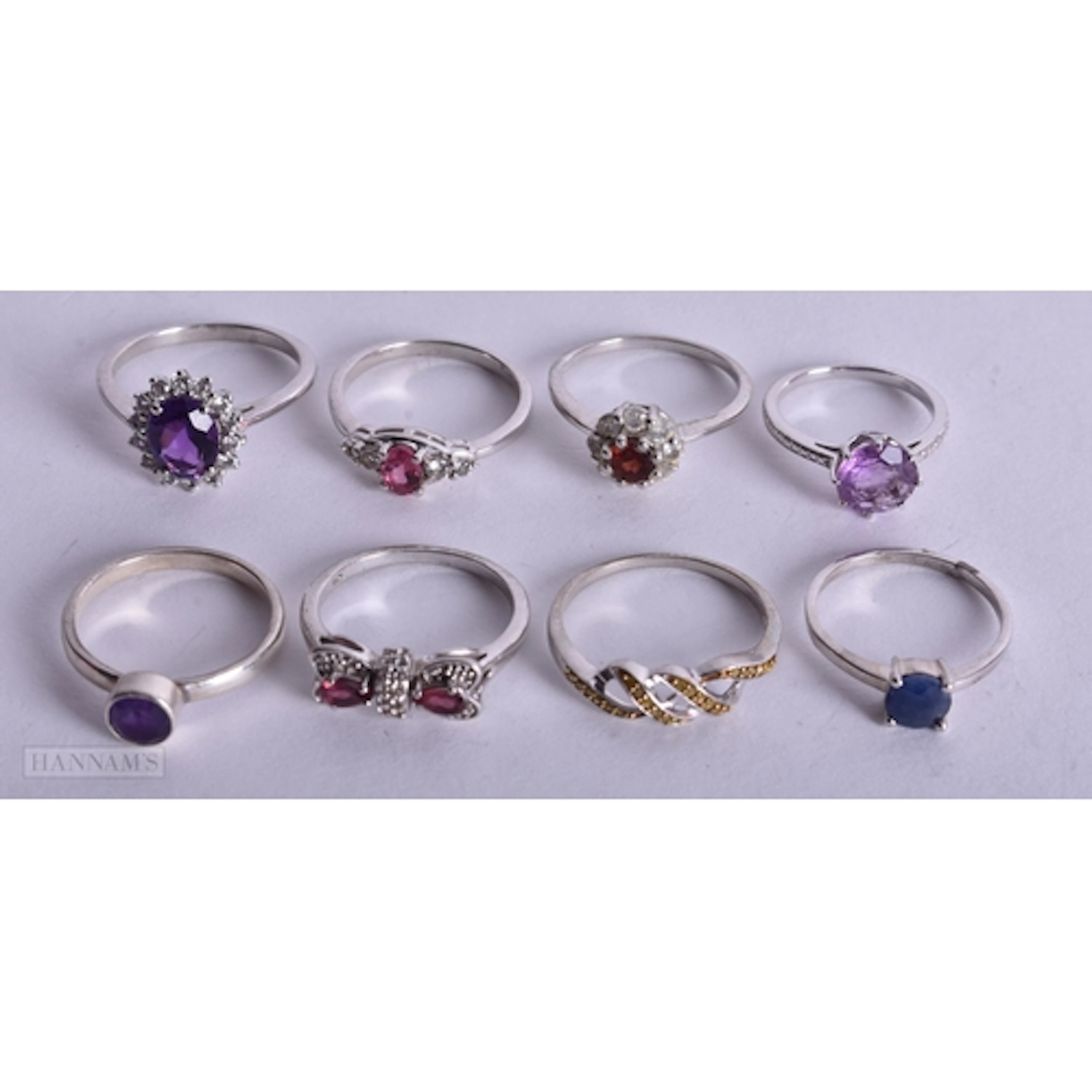 Collection of Sterling Silver TGGC & Gemporia Rings inc. Dia...