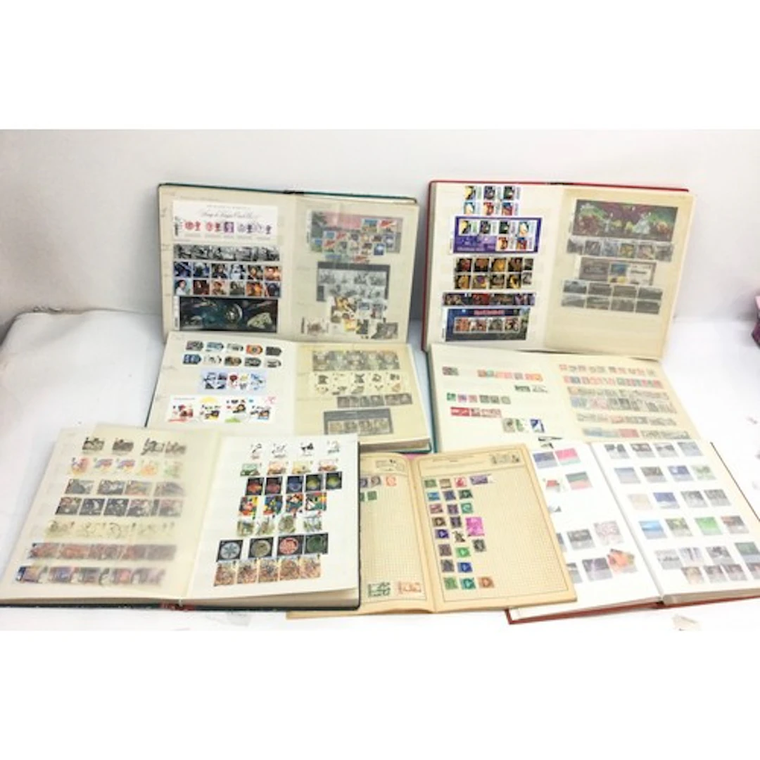 A collection of stamp albums comprising largely 20th century...