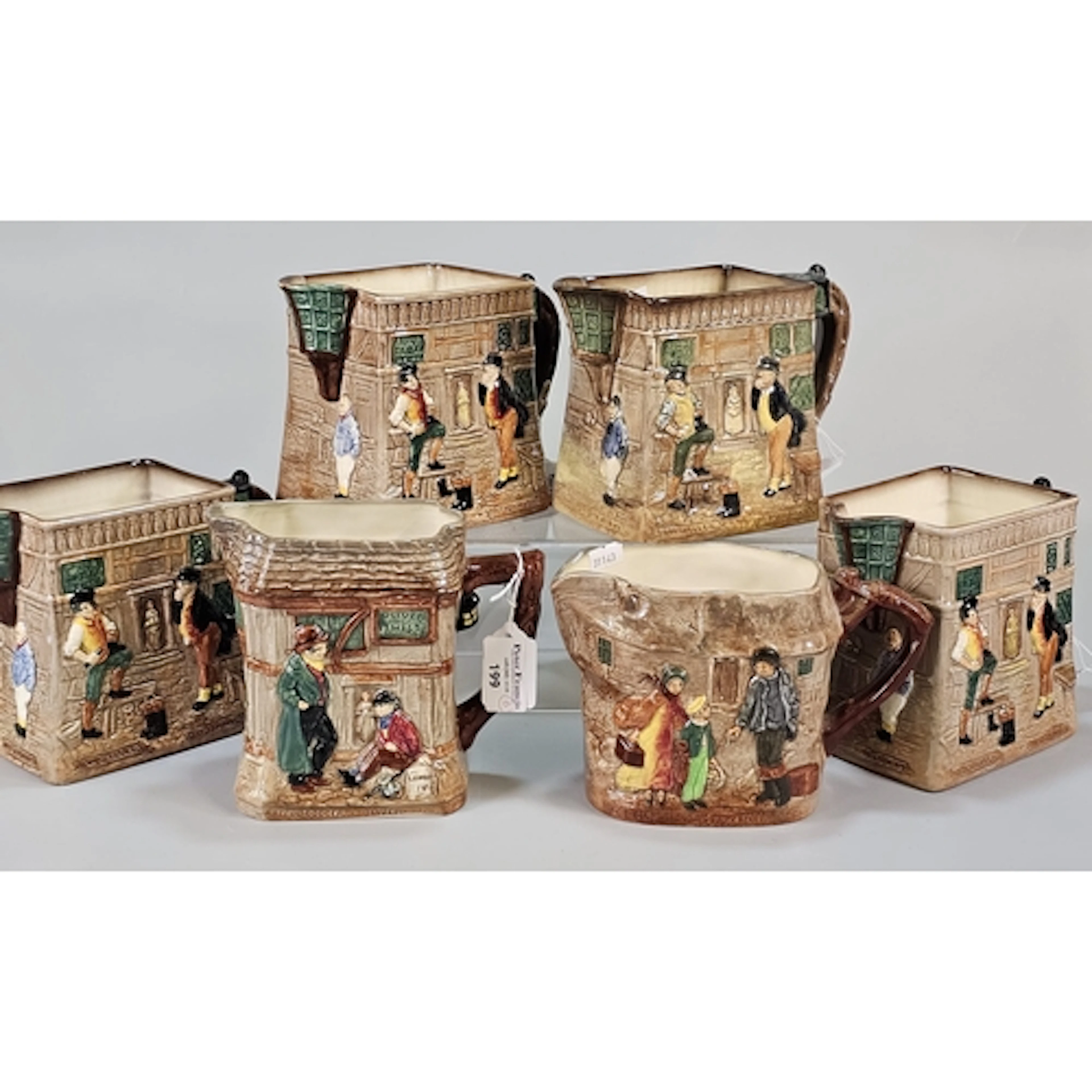 Collection of Royal Doulton 'The Pickwick Papers' jugs, toge...