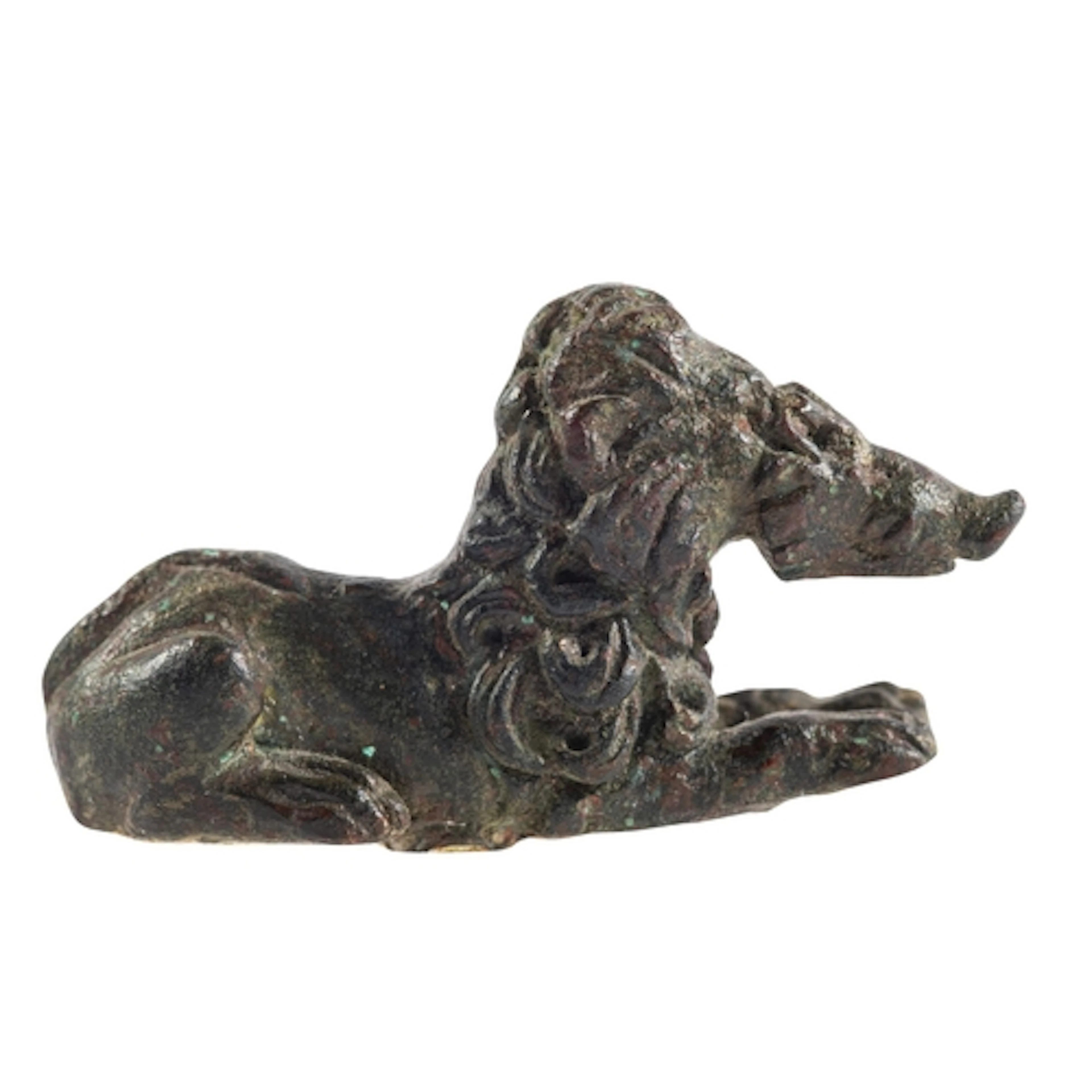 A GALLO-ROMAN BRONZE MODEL OF A LION, CIRCA 2ND CENTURY A.D....