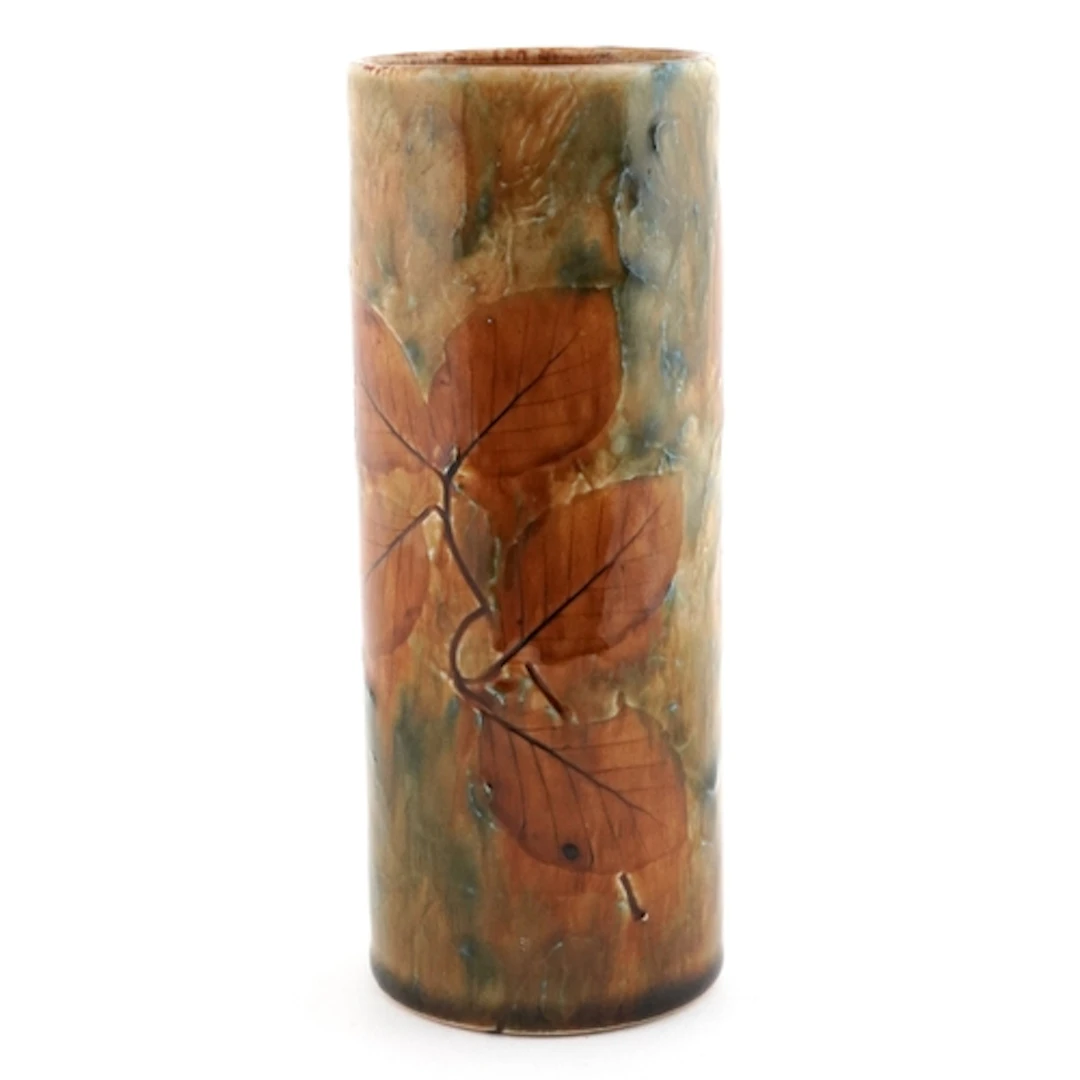 Early 20th century Royal Doulton stoneware vase in the Autum...