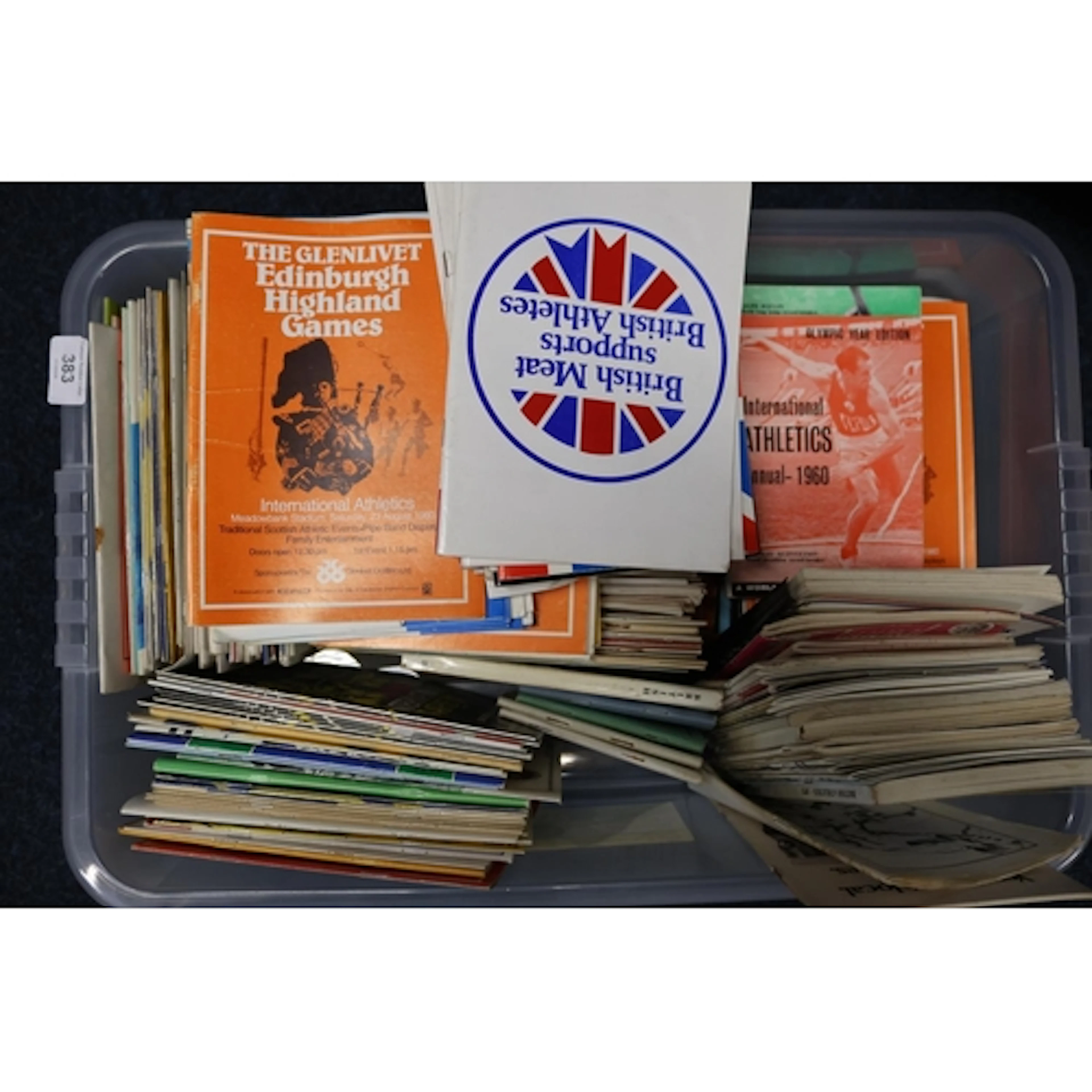 Box containing British and International Athletics to includ...
