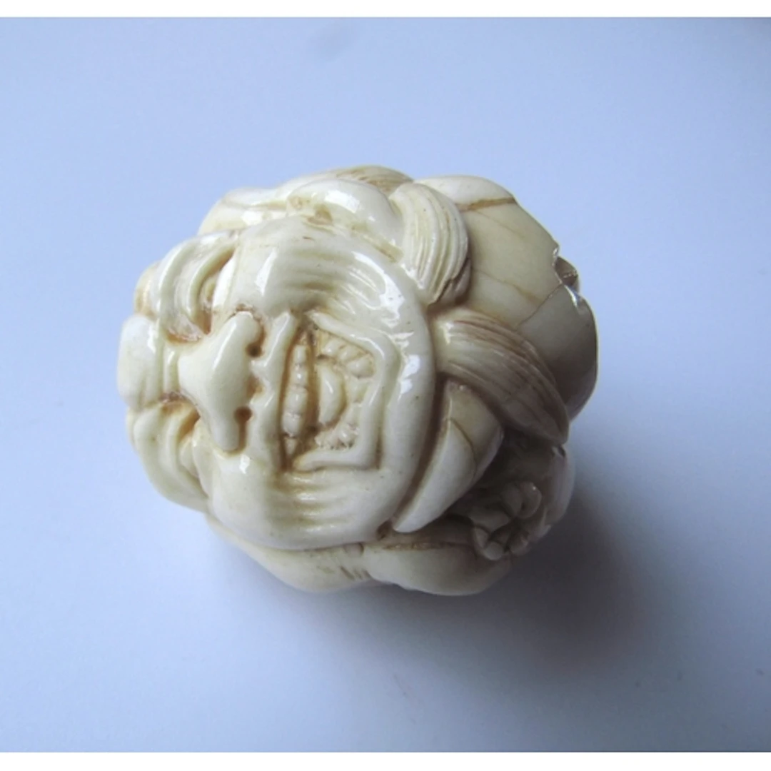 Eastern Carved Bone Netsuke Approximately 4cm High Signed