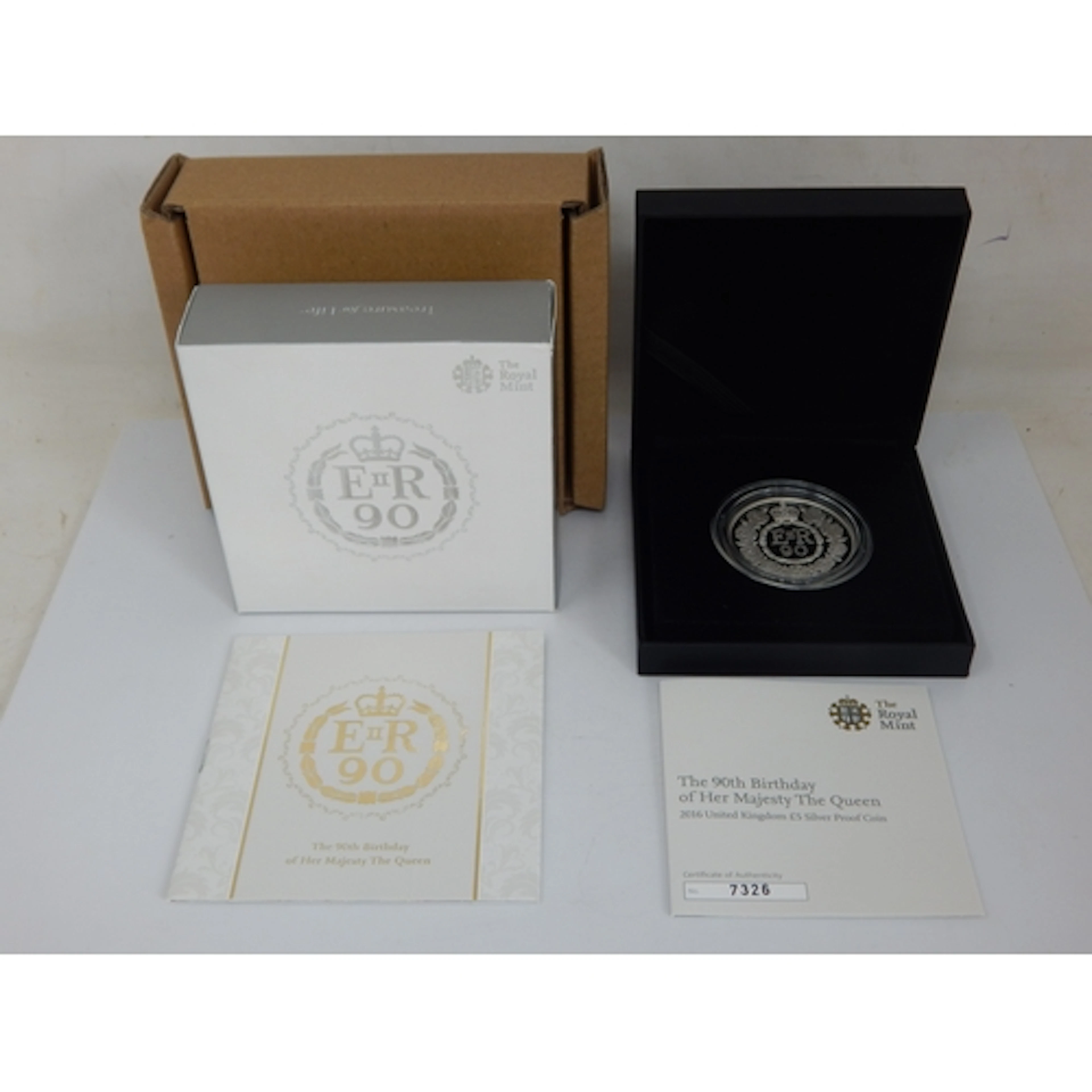 Royal Mint 2016 UK £5 Silver Proof Coin Commemorating The 90...