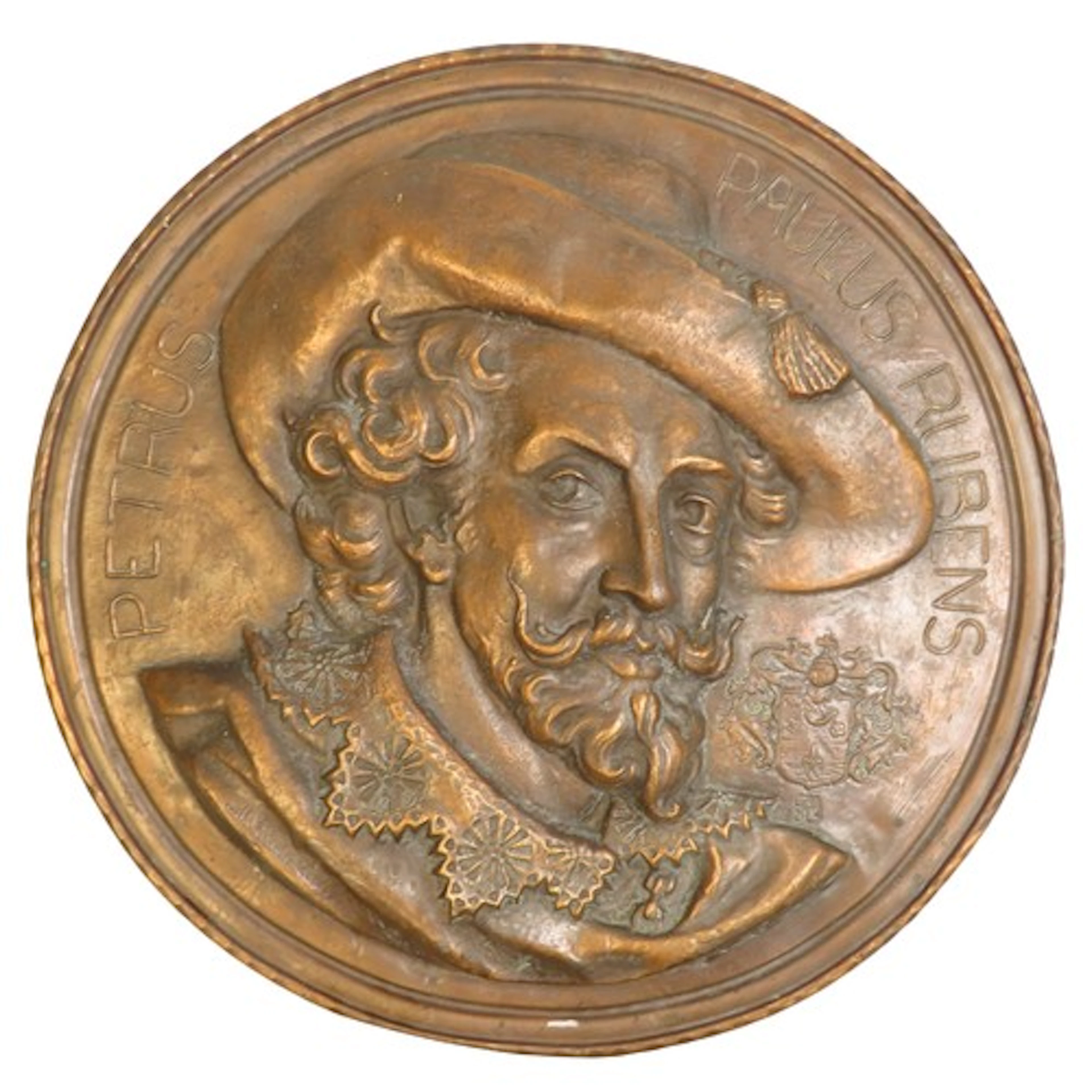A COPPER ELECTROTYPE PORTRAIT PLAQUE OF PETER PAUL RUBENS, 1...