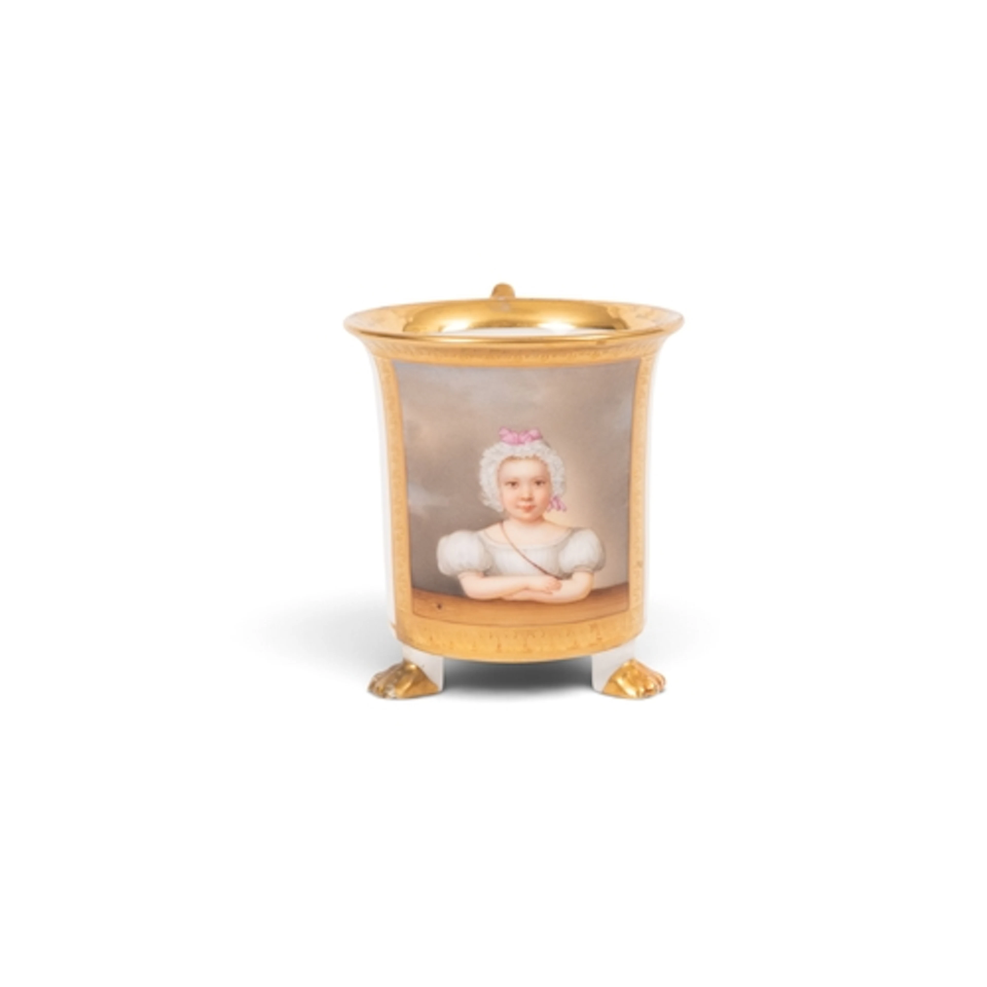 A Bohemian porcelain cabinet cup, 1st half 19th century, pai...