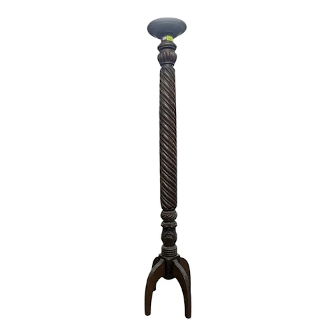 Early 20th century large wrythen twist torchere / plant stan...