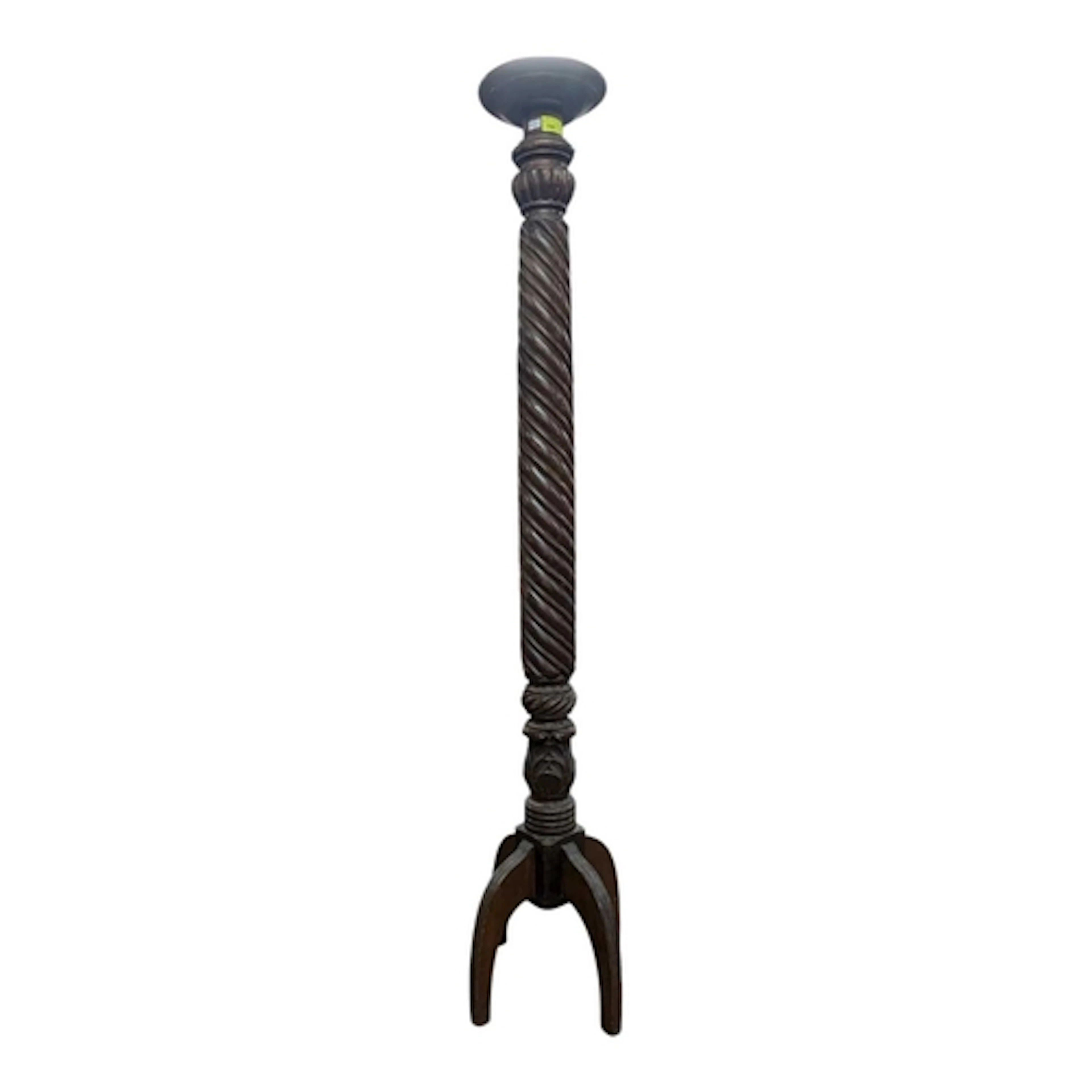 Early 20th century large wrythen twist torchere / plant stan...