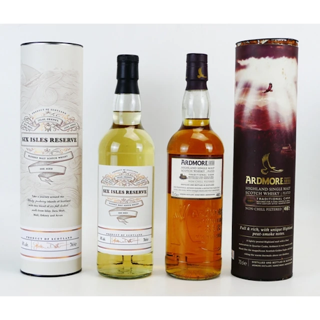 Six Isles reserve blended malt scotch whisky 70 cl and a bot...