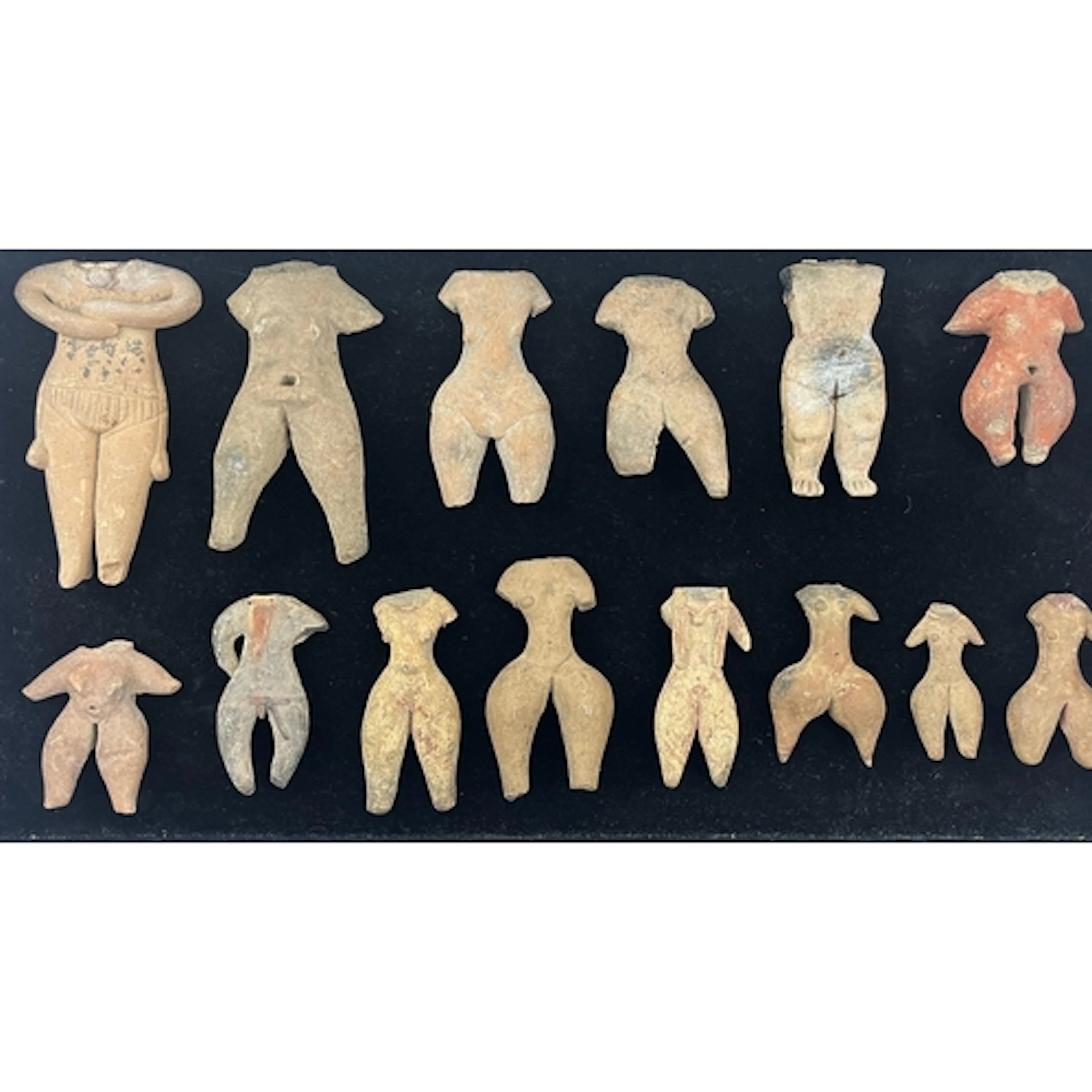 A group of fourteen pre-Colombian Tlatilco terracotta figure...