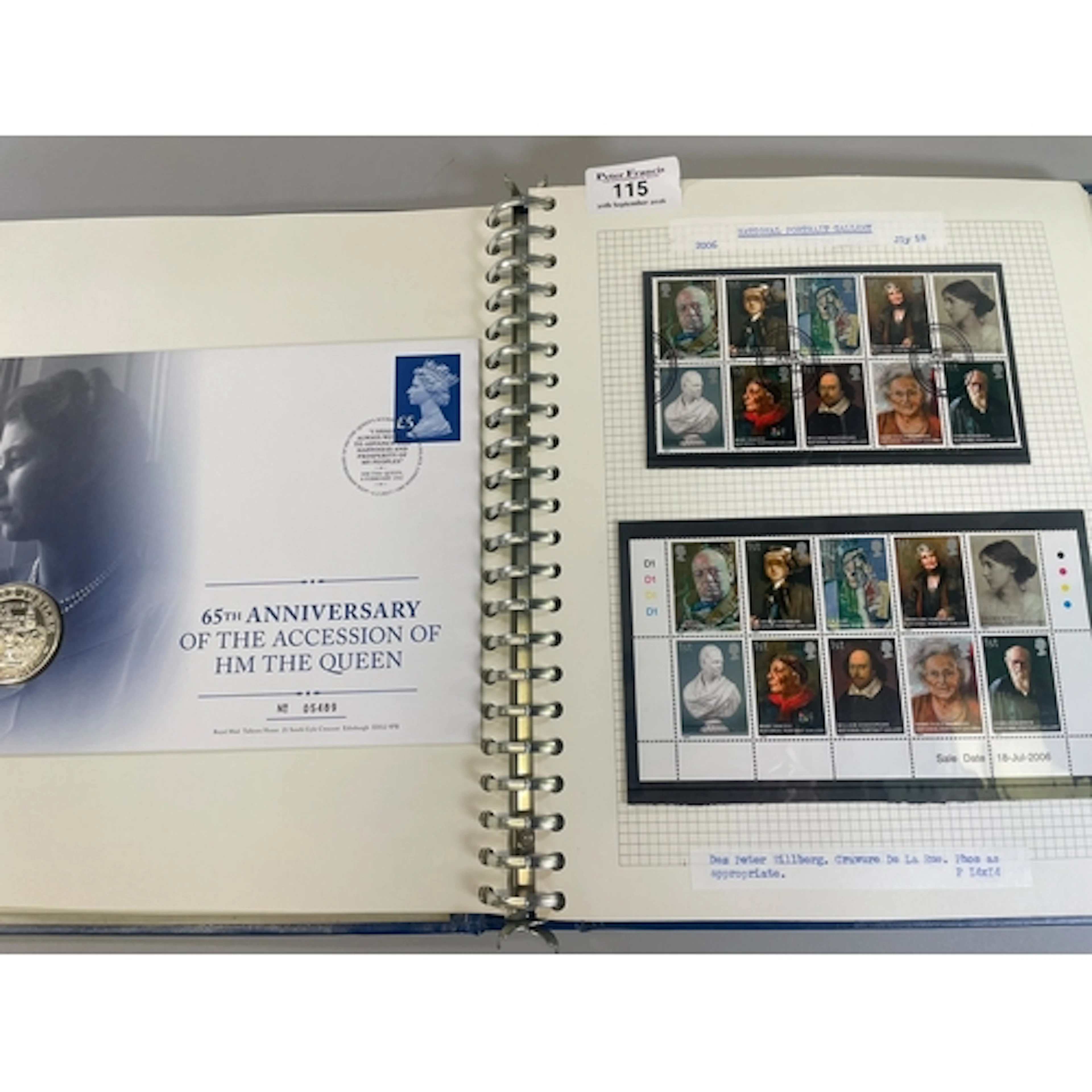 Great Britain mint and used collection of stamps in blue alb...