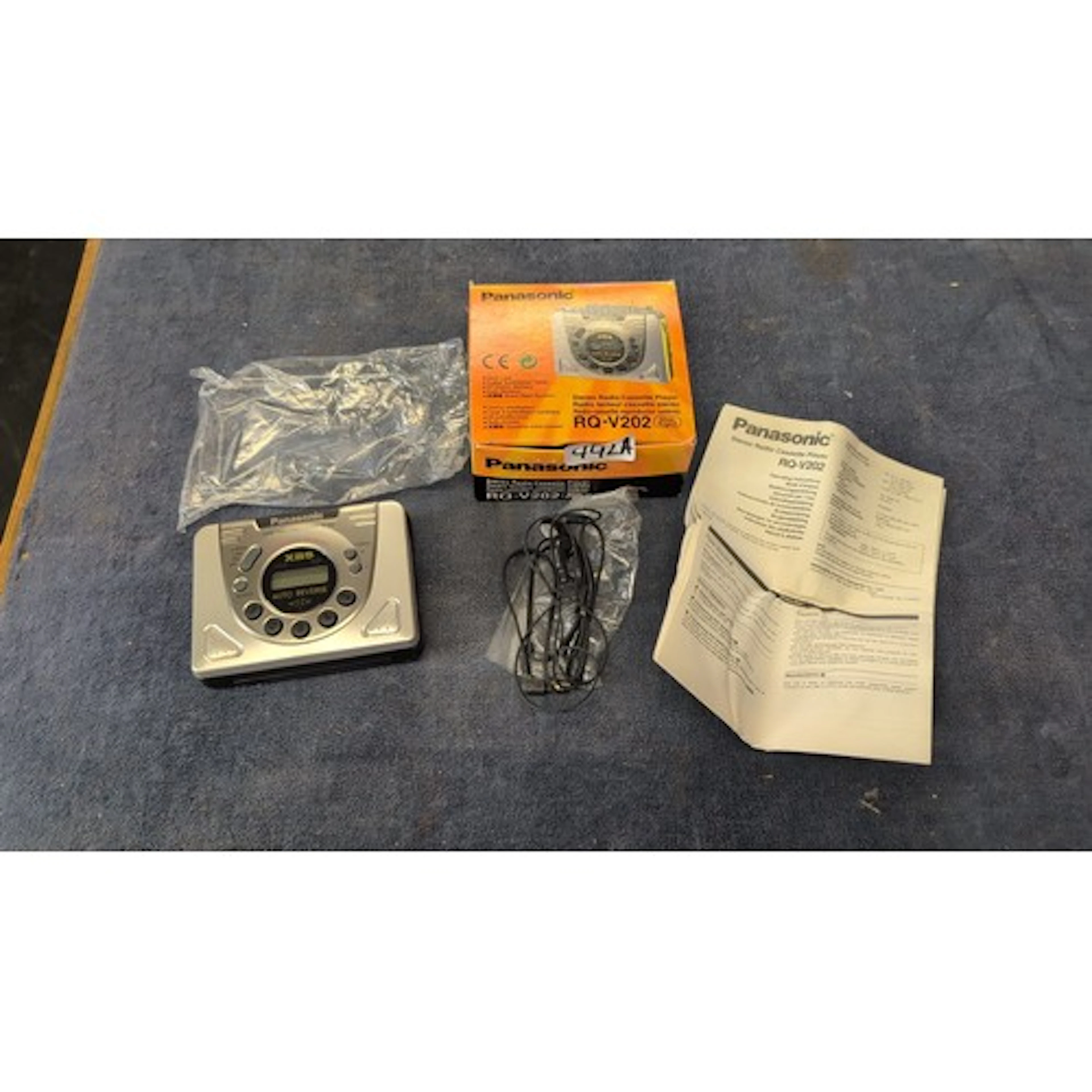 Panasonic stereo radio cassette player, model RQ-V202, silve...