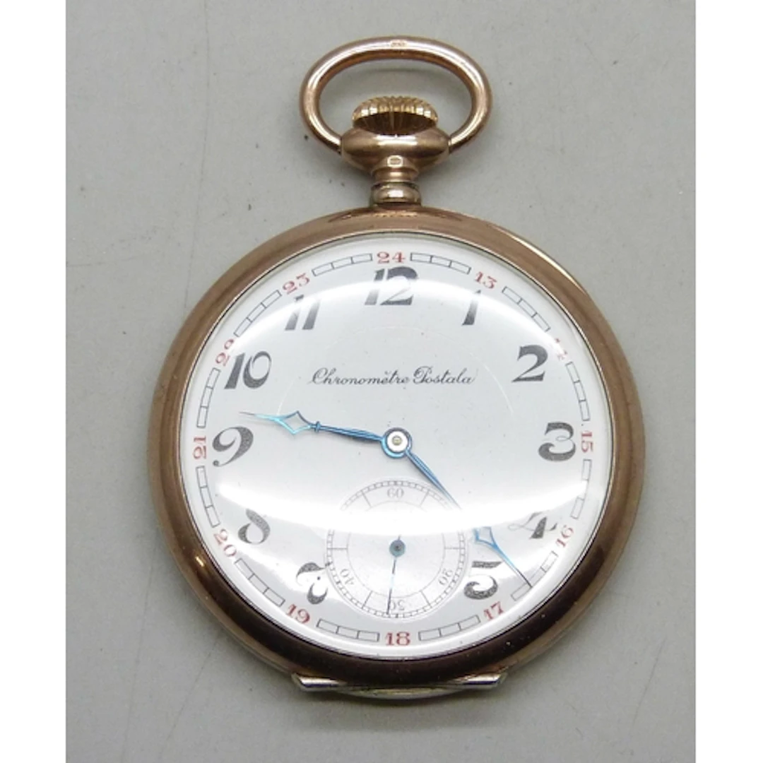 A .800 German silver and gilt pocket watch, 77g