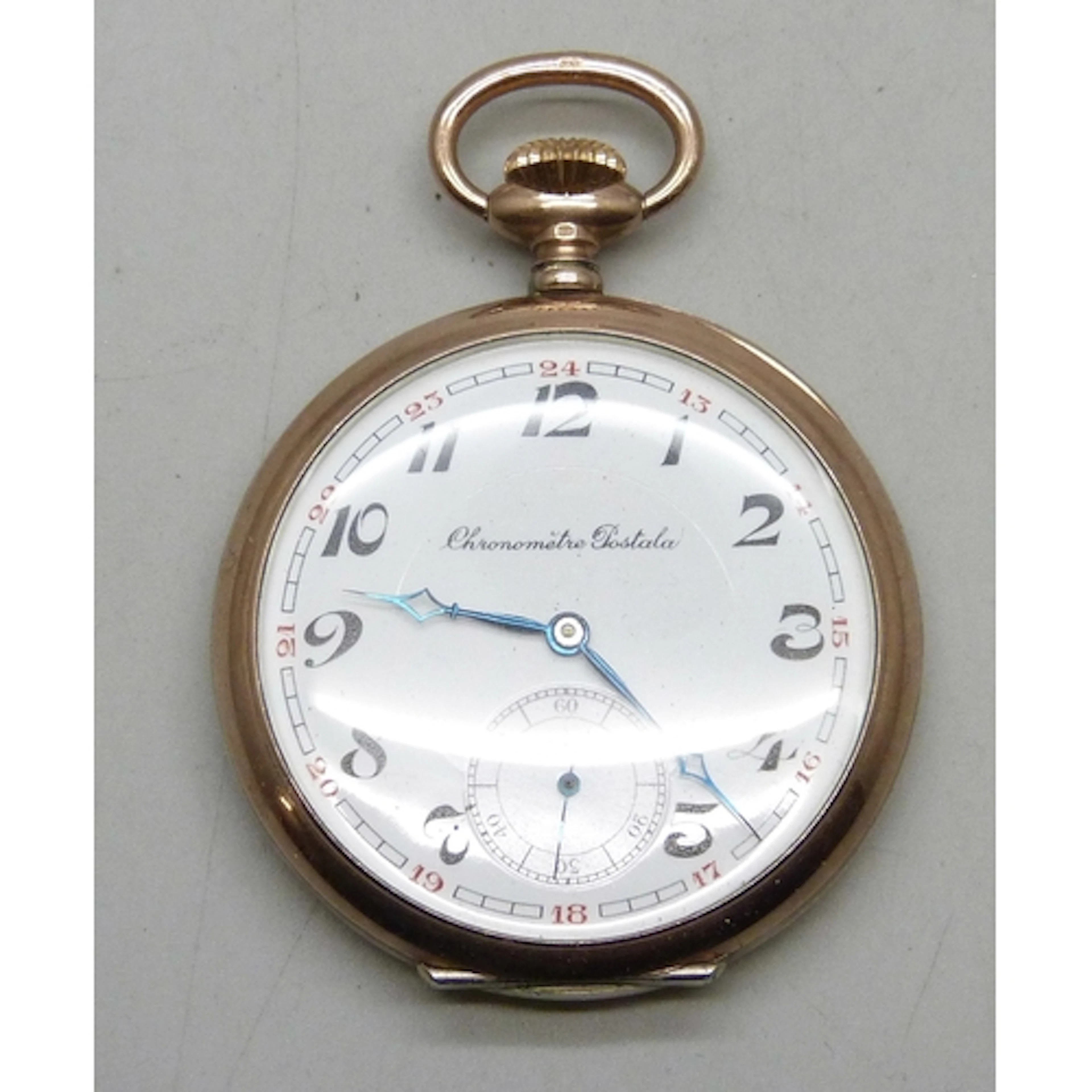 A .800 German silver and gilt pocket watch, 77g