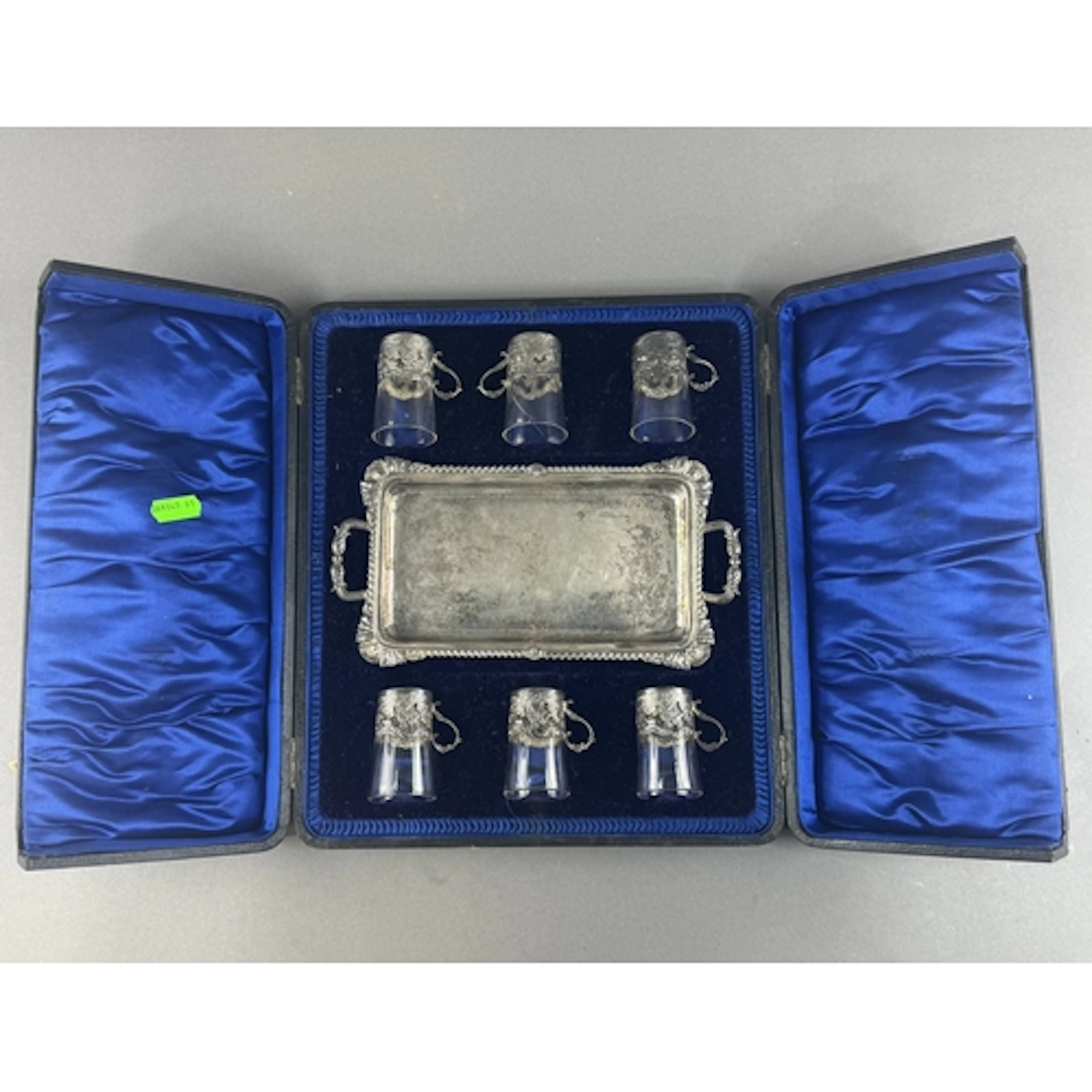 Silver: a cased liqueur set by the Atkin Brothers, Sheffield...