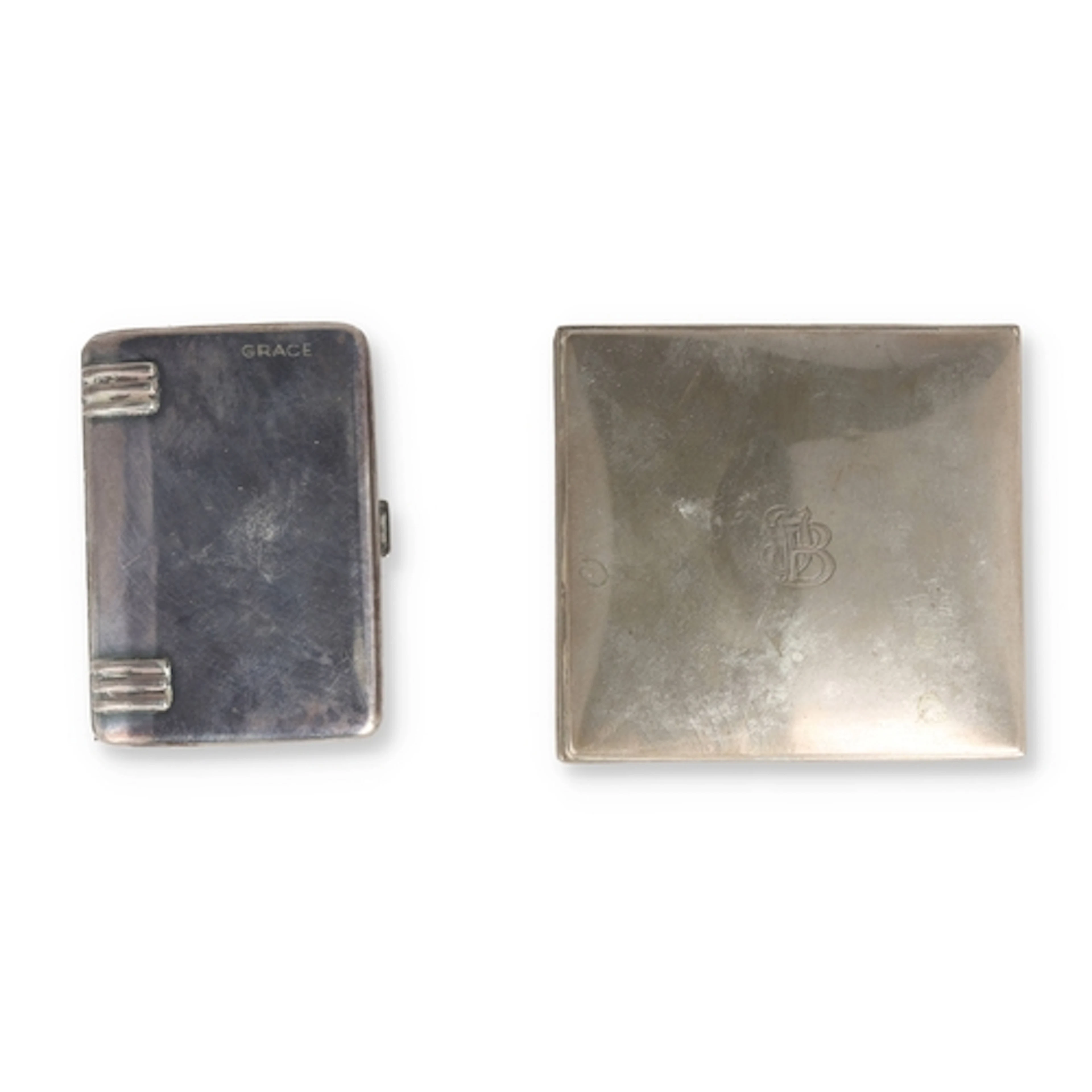HANS HANSEN: A LADIES DANISH SILVER CIGARETTE CASE, IN THE F...