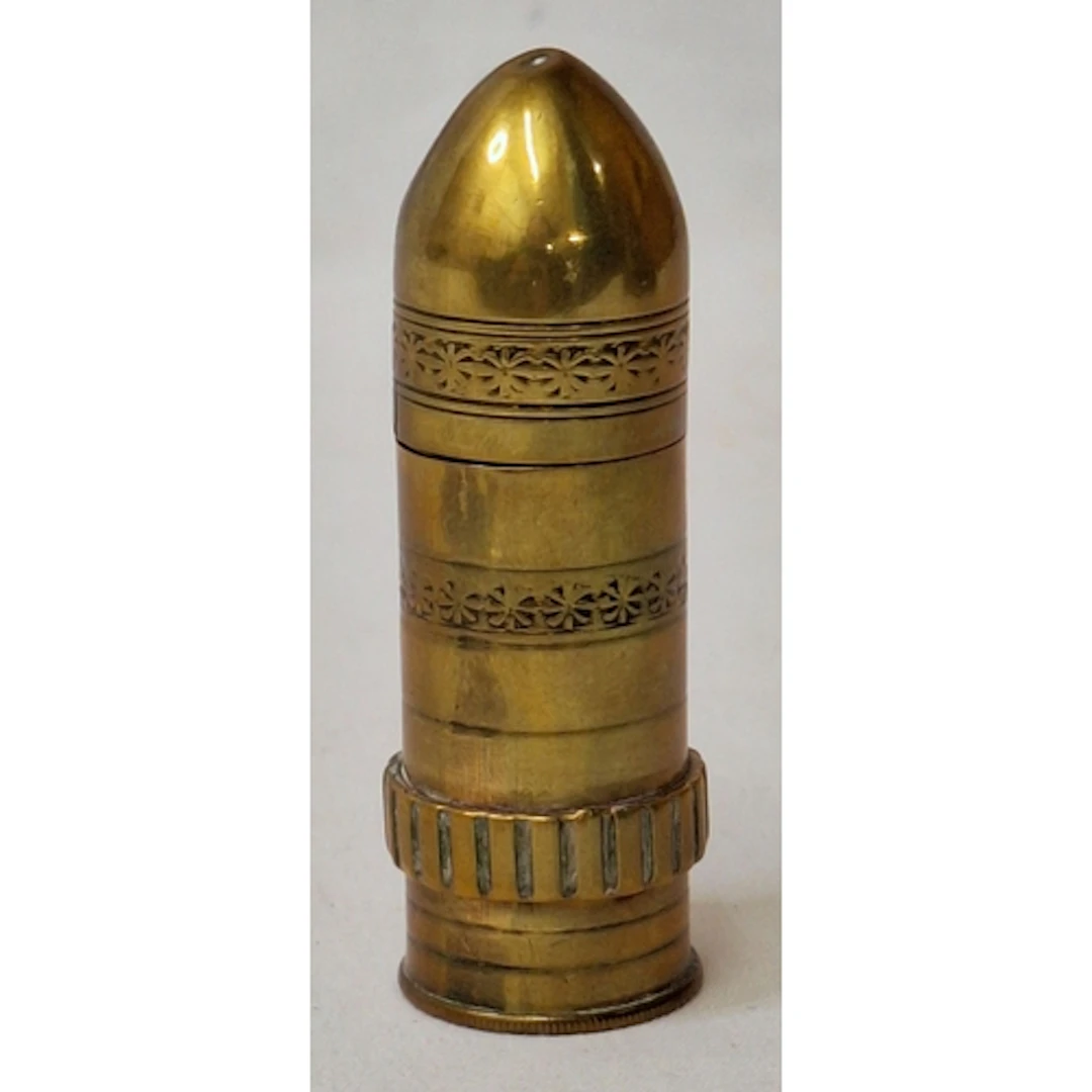 Antique Early C20th Trench Art Style Bullet Shaped Lighter a...
