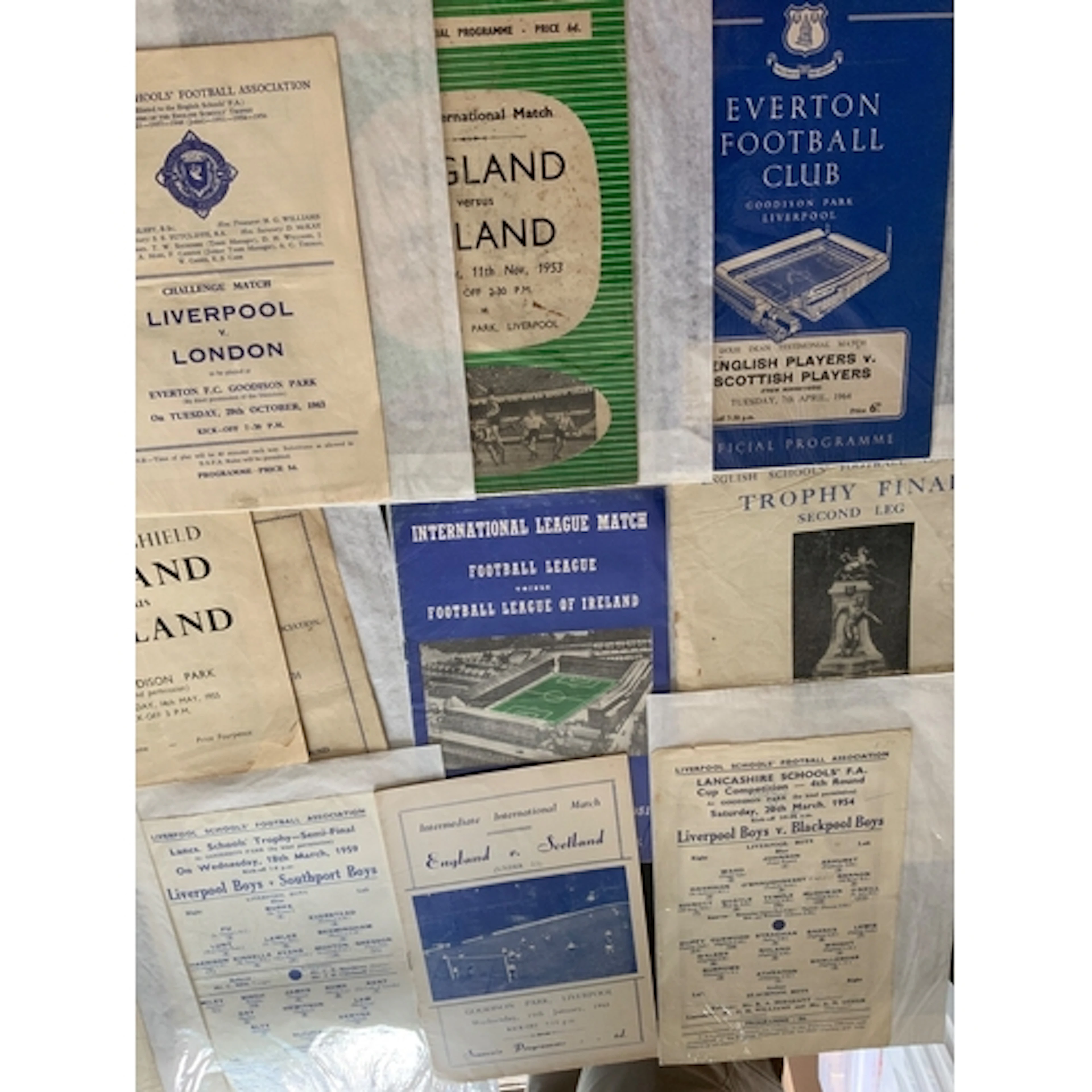Football Programmes Of Matches At Everton: No Everton matche...