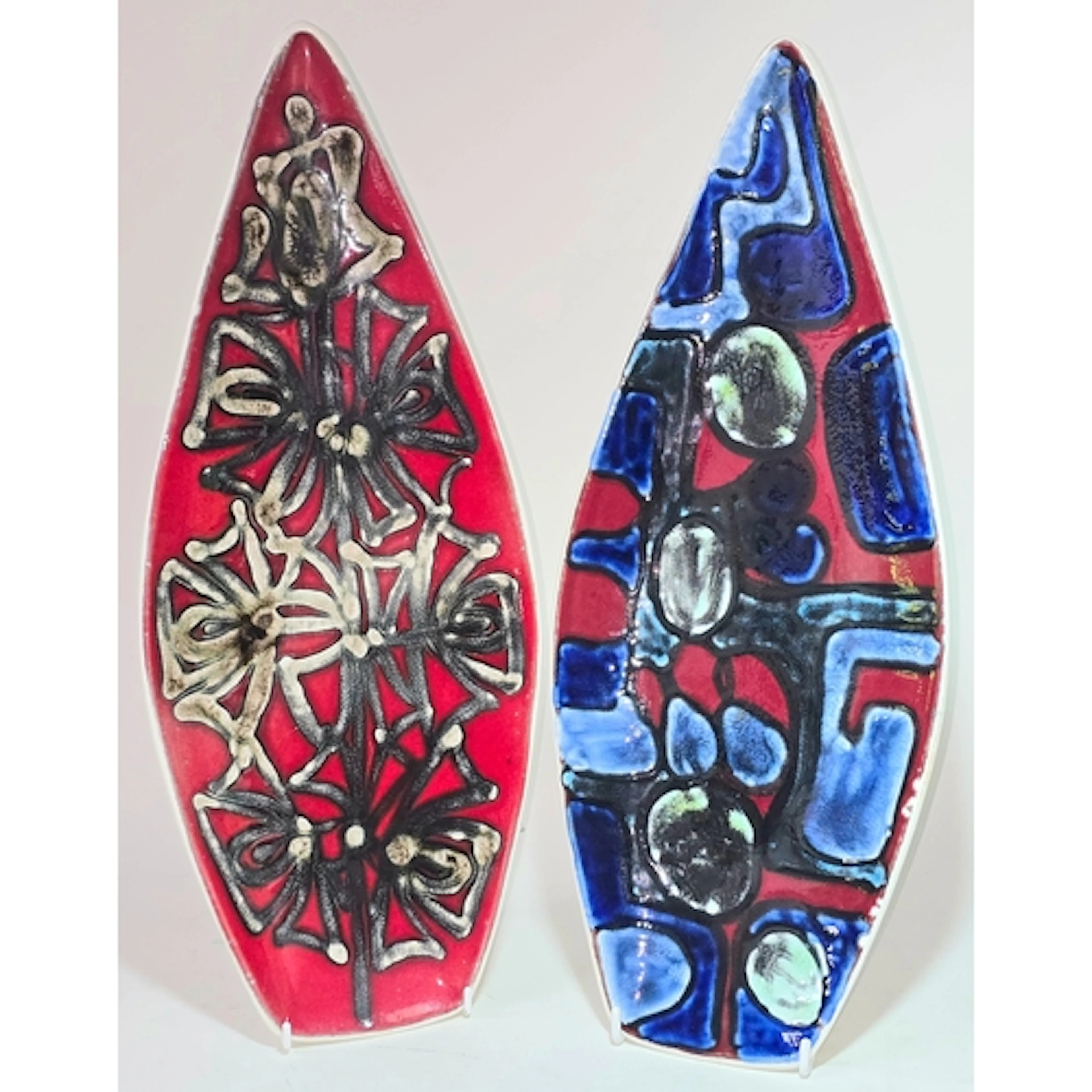 Poole Pottery Delphis shape 82 spear dish decorated by Betty...