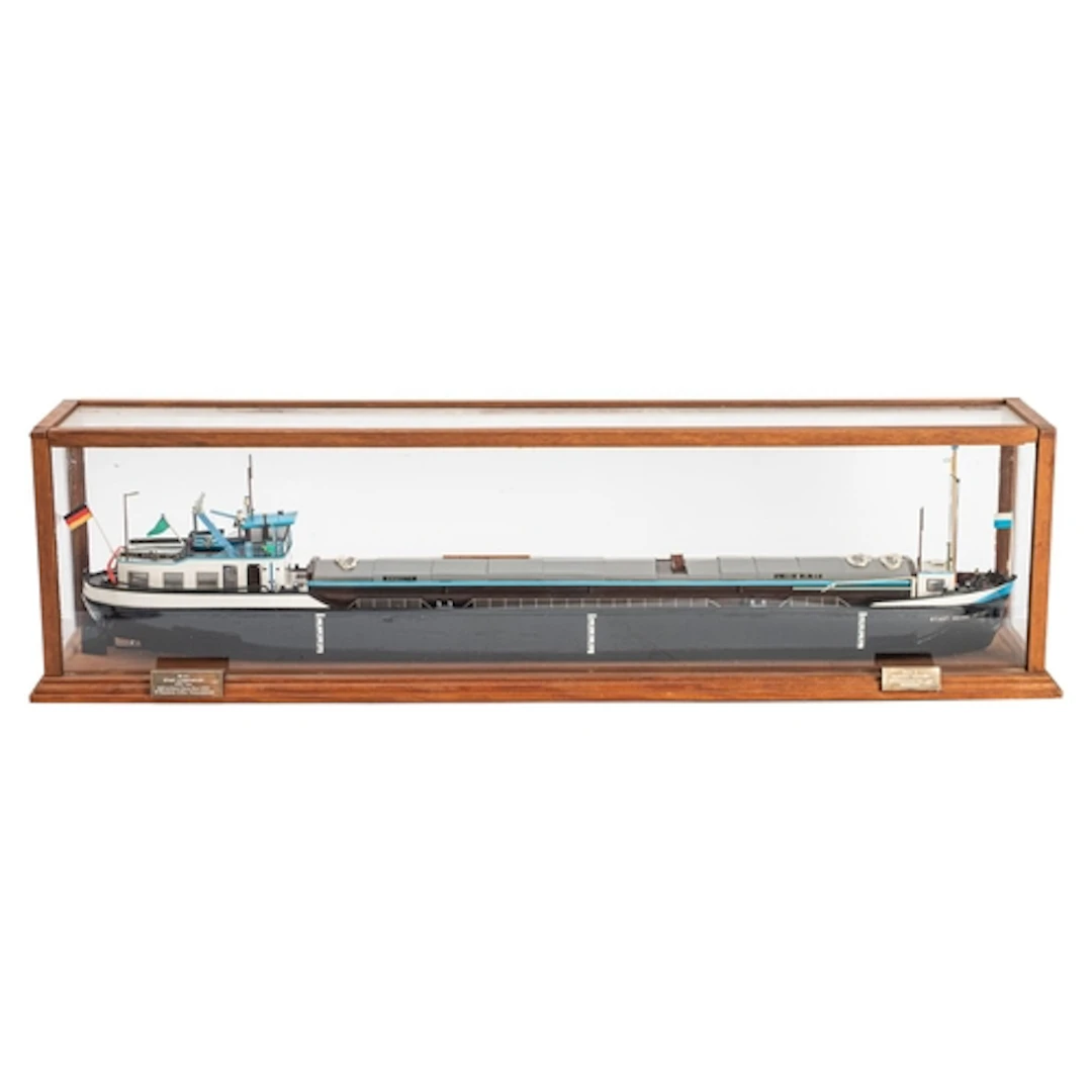 A cased display model of the German river barge 'Stadt Schwe...