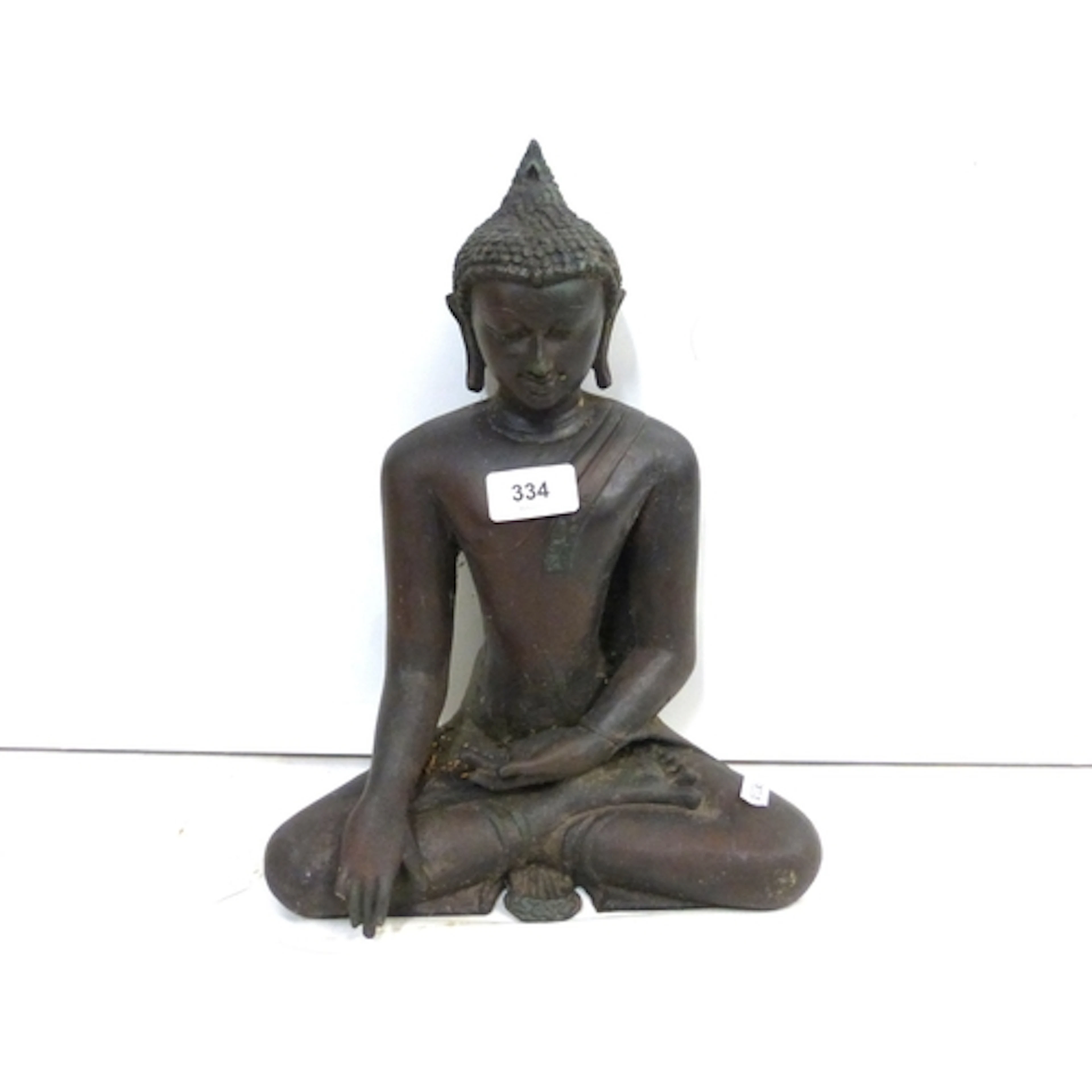 Vintage bronzed style modern resin Buddha.