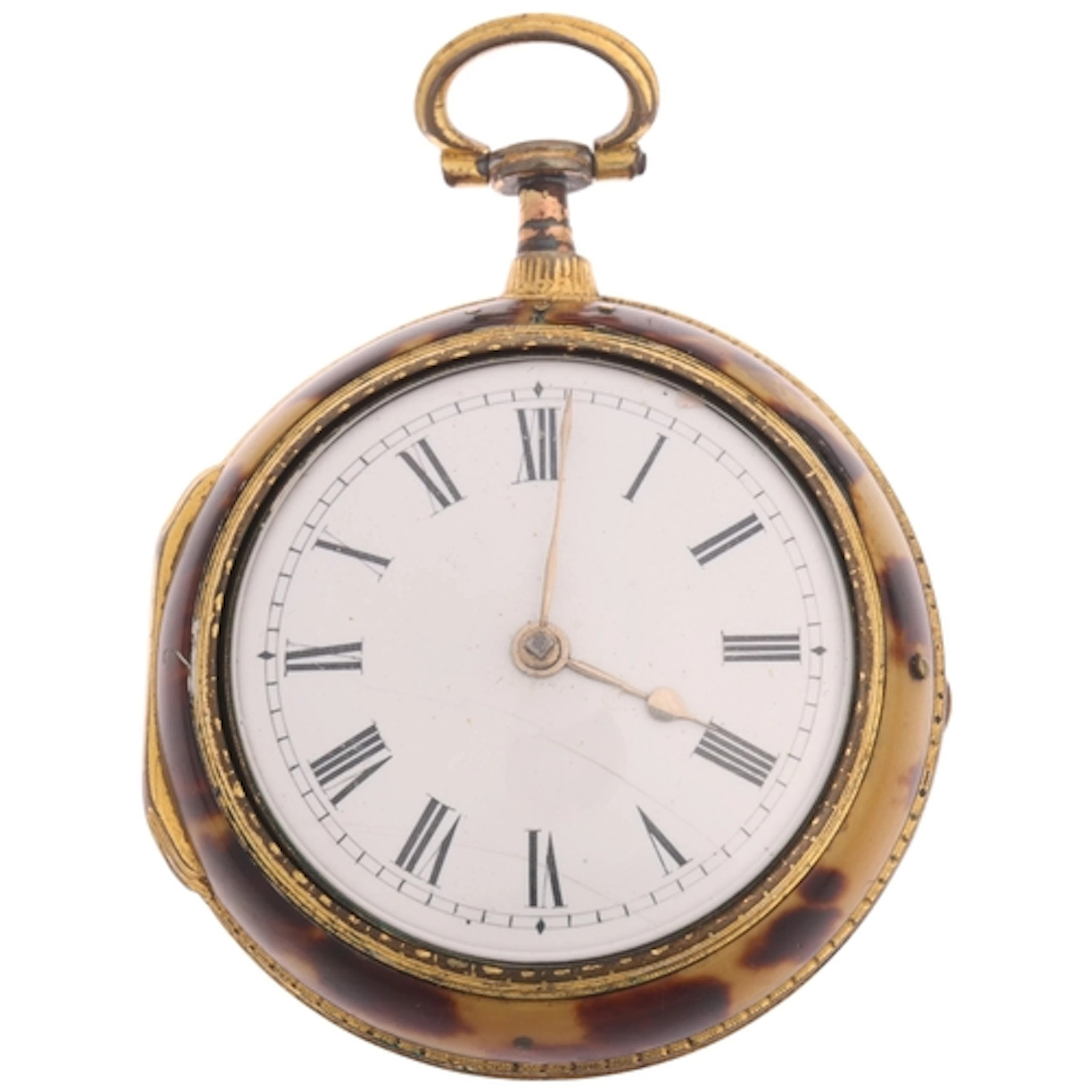 A late 18th century pair-case open-face key-wind verge pocke...