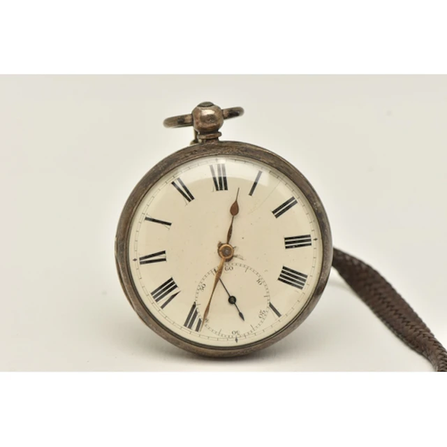 AN EARLY 20TH CENTURY SILVER OPEN FACE POCKET WATCH, key wou...