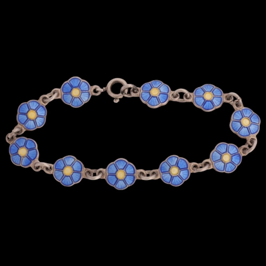 VOLMER BAHNER - a Danish modernist sterling silver polychrom...