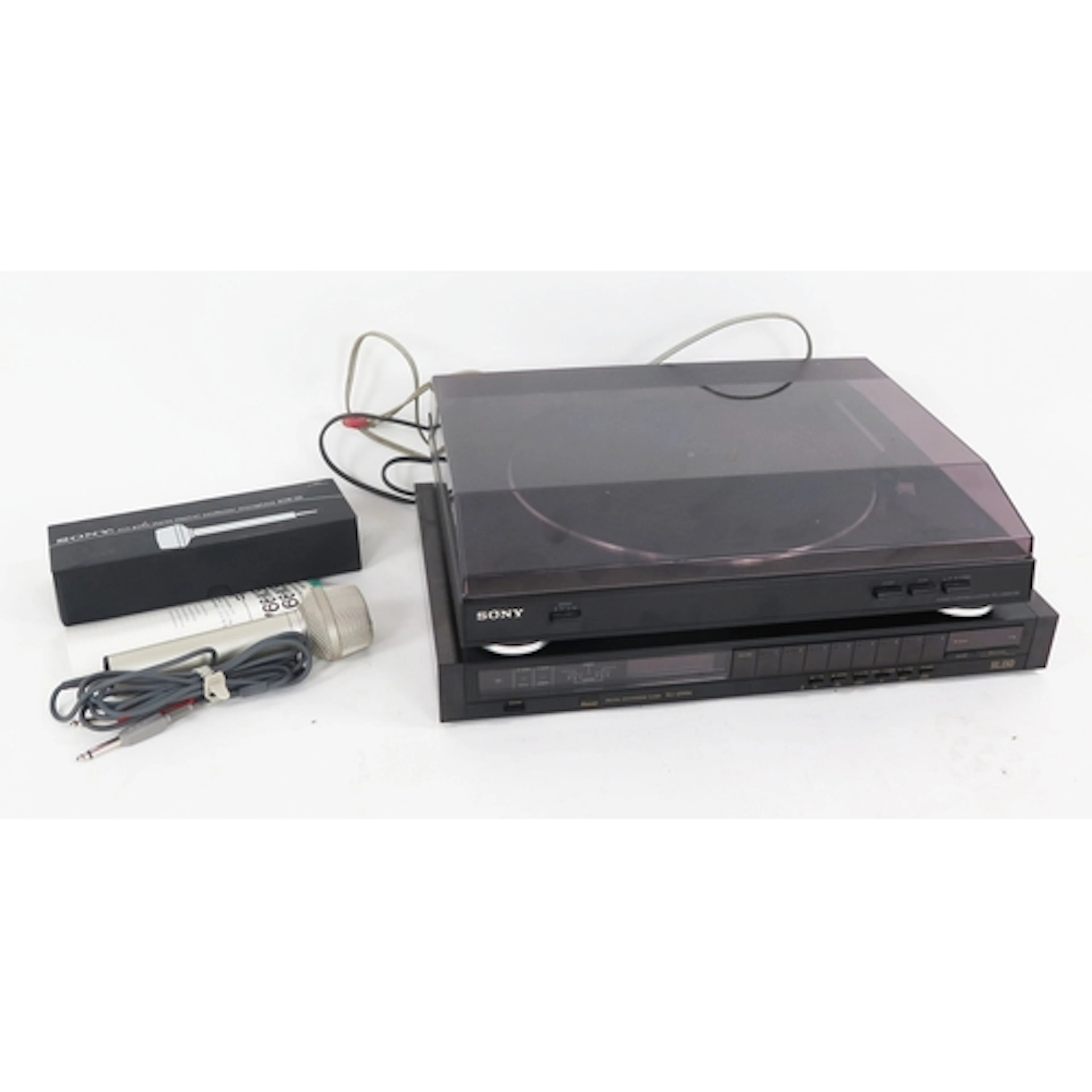 Sony PS-LX300USB Stereo turntable system, Sansui Digital Syn...