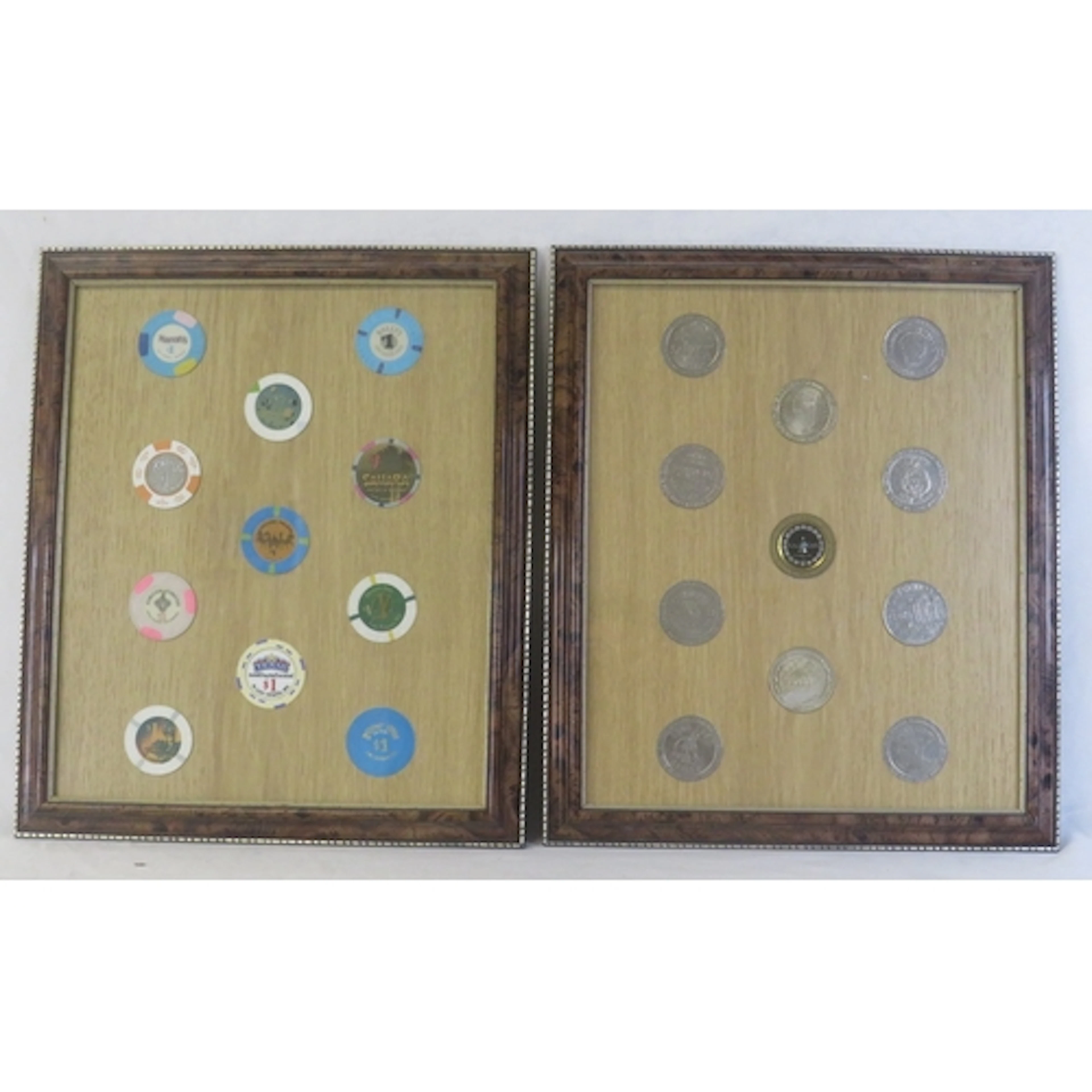 F/g Set Casino Chips & Gaming Tokens from Las Vegas, each ap...