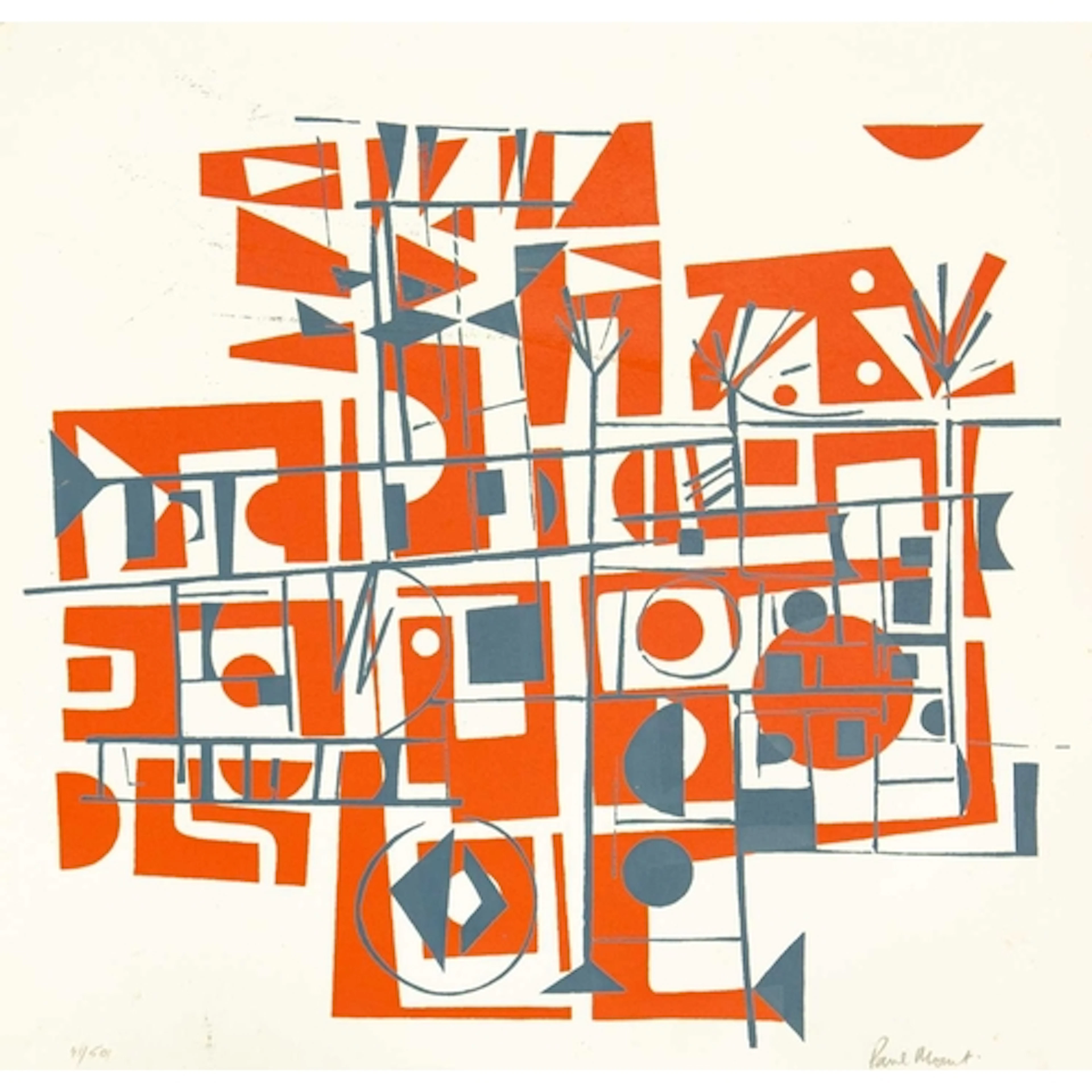 § § Paul MOUNT (1922-2009) Victoria Beach (1973) Screenprint...