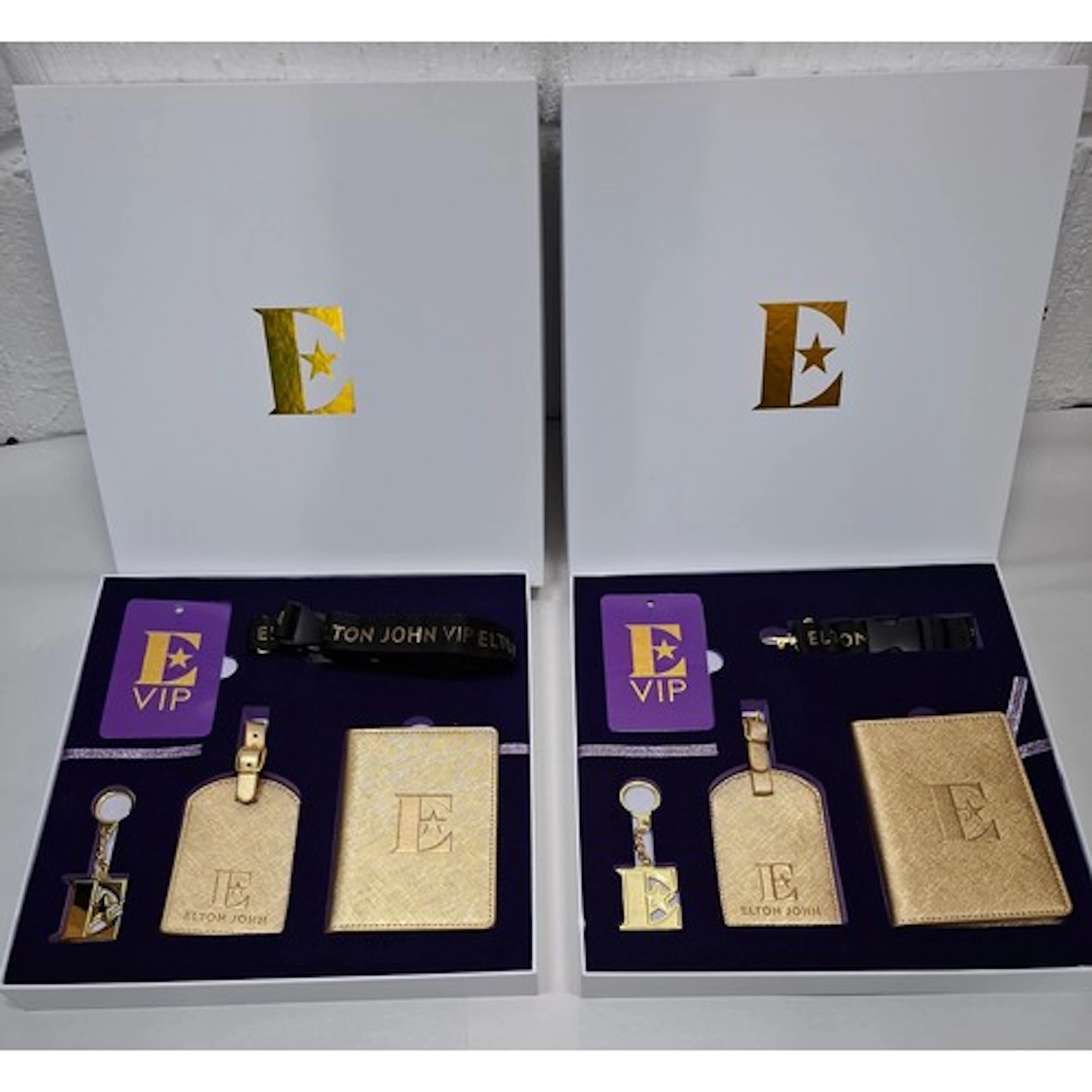 Two as new boxed Elton John Farewell Yellow Brick Road VIP c...