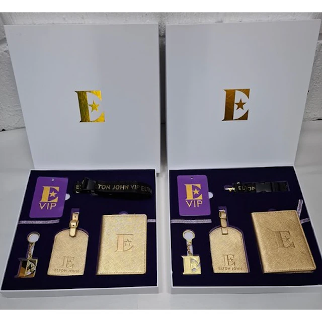 Two as new boxed Elton John Farewell Yellow Brick Road VIP c...