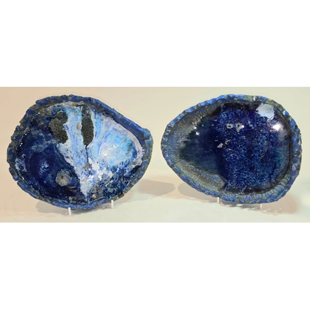 Poole Pottery interest Guy Sydenham Portland carved dish dep...