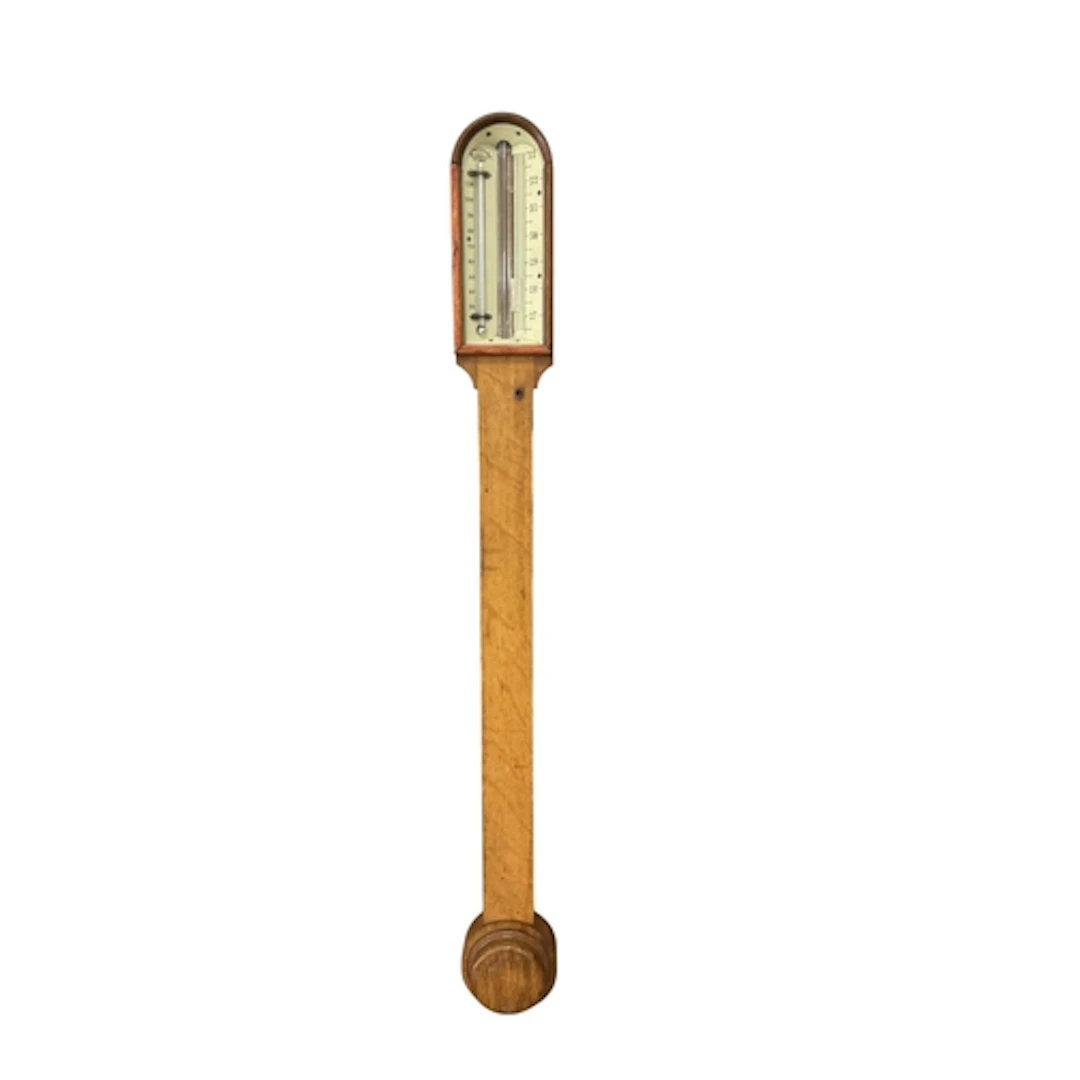A Victorian oak stick barometer by Winter & Son, Newcastle, ...