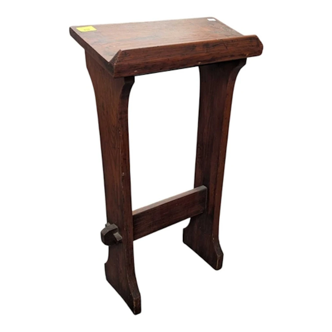 A vintage 20th century painted pine church lectern stand. Ha...