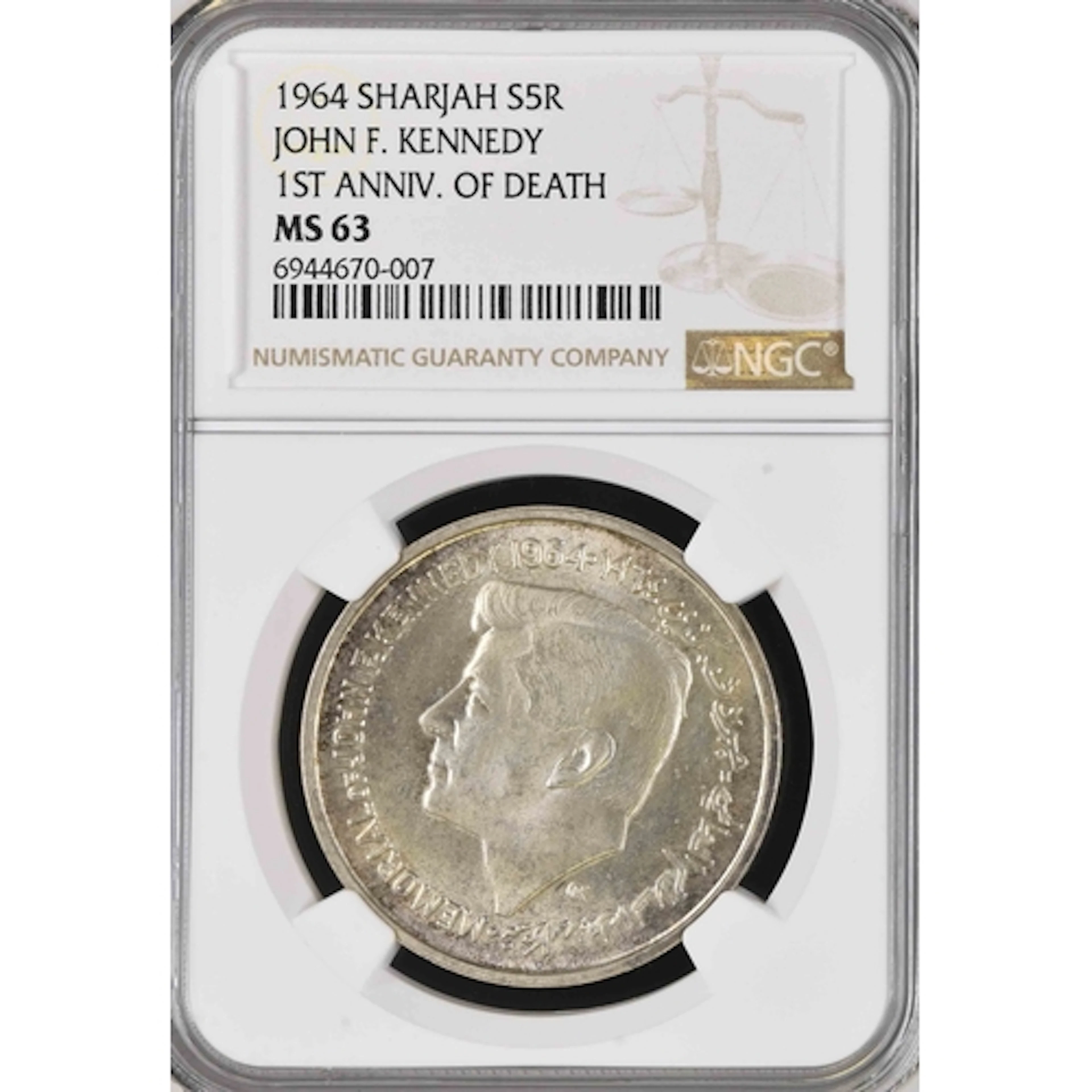 1964 Sharjah 1st Anniversary of the death of John F Kennedy ...