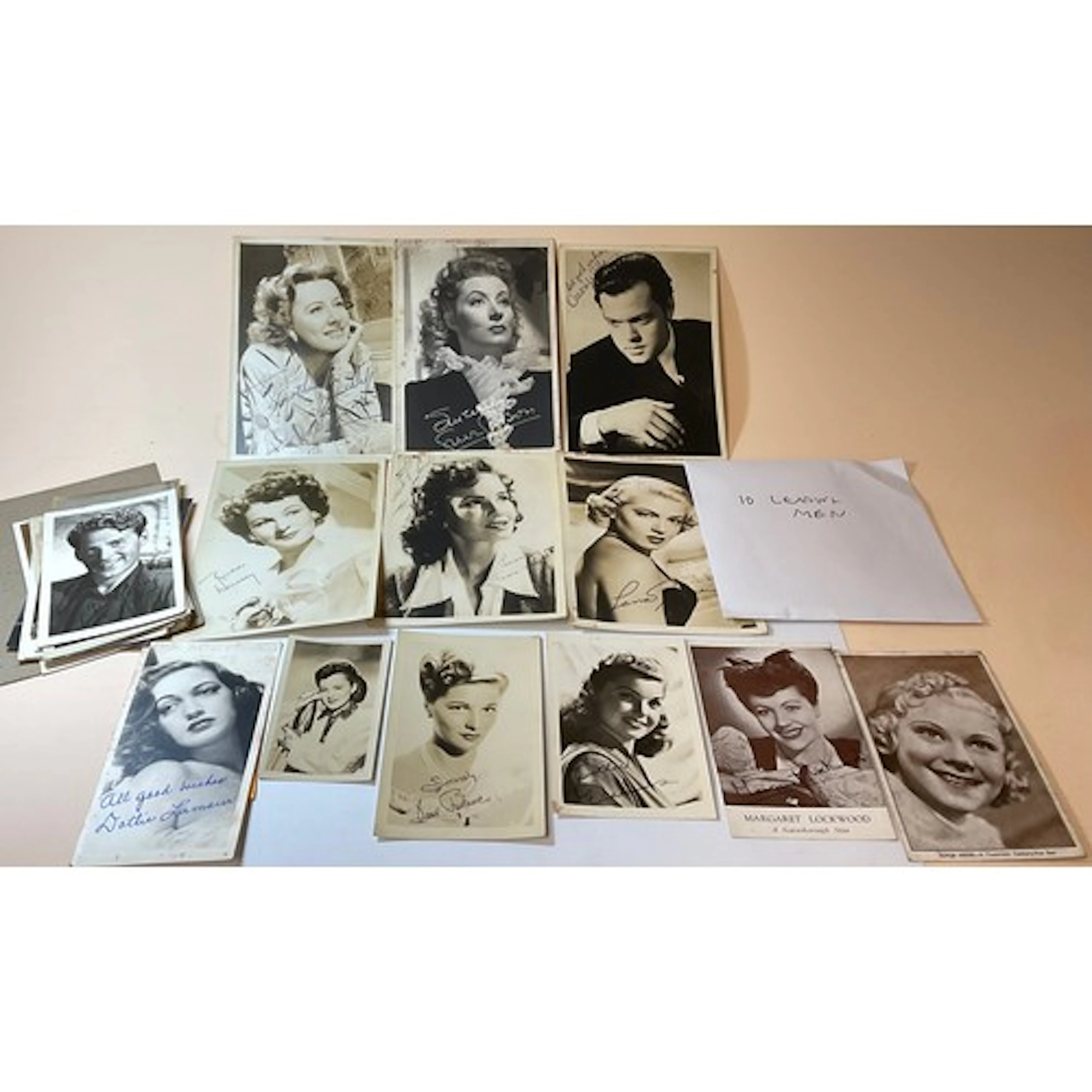 Film Memorabilia - a collection of mostly 1940s signed and p...