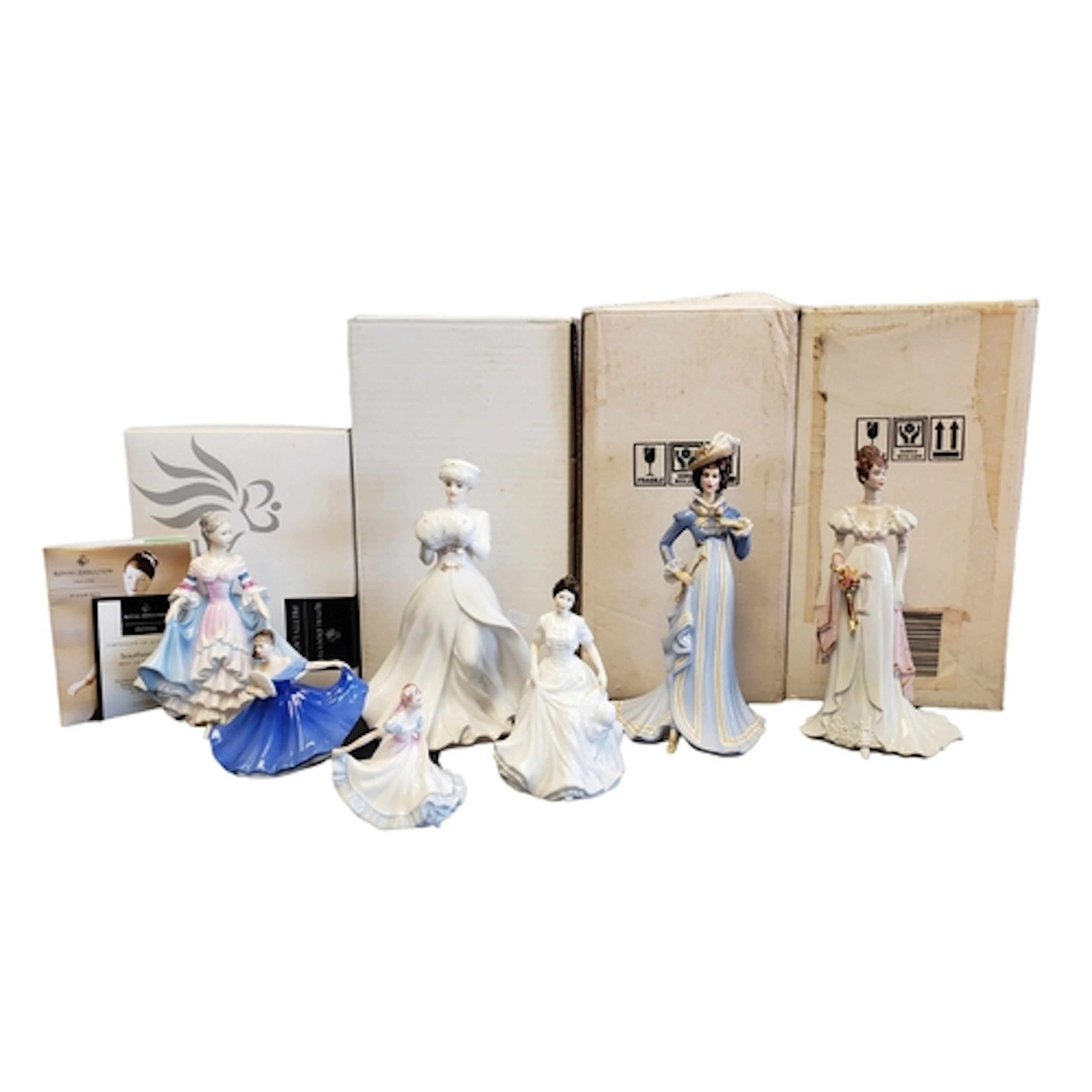 Royal Doulton - Franklin Mint - Collection of china figures ...
