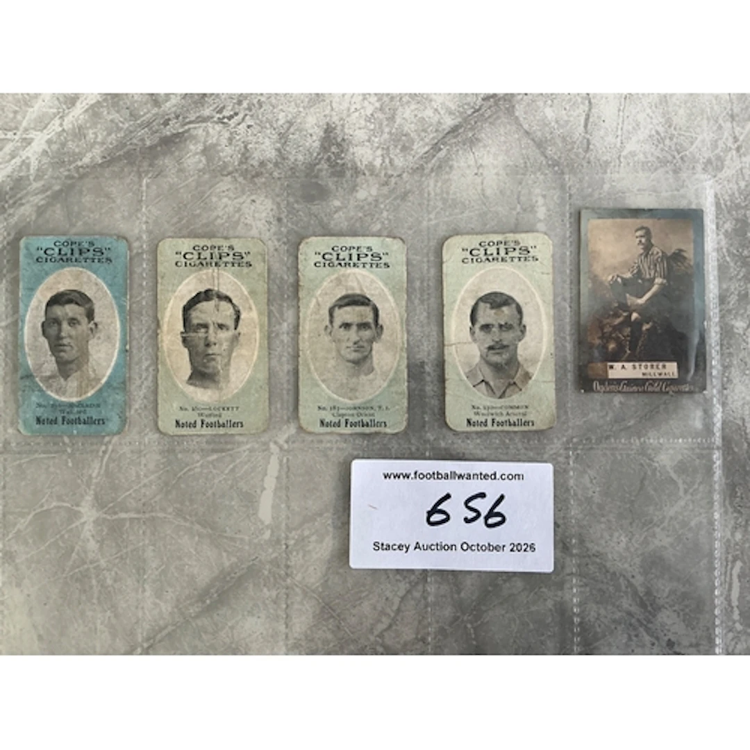 Copes Noted Footballers Football Cards: 4 cards from 1910 of...